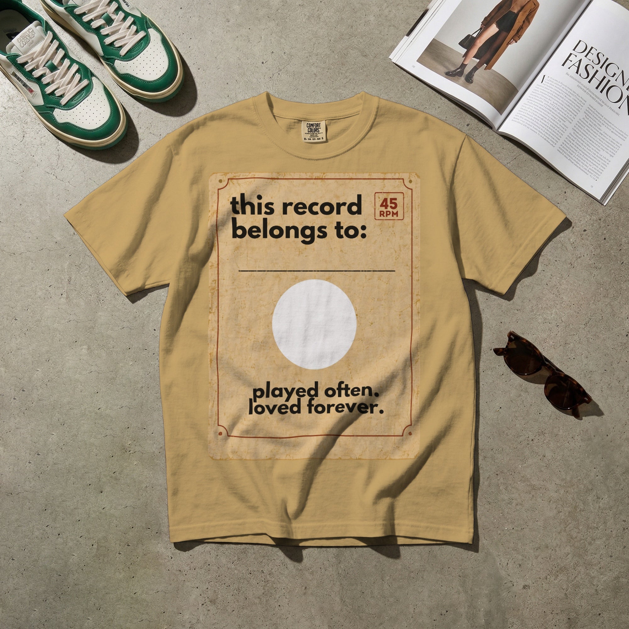 This Record Belongs To — Vintage 60s Record Graphic Tee | Faded Memory Supply