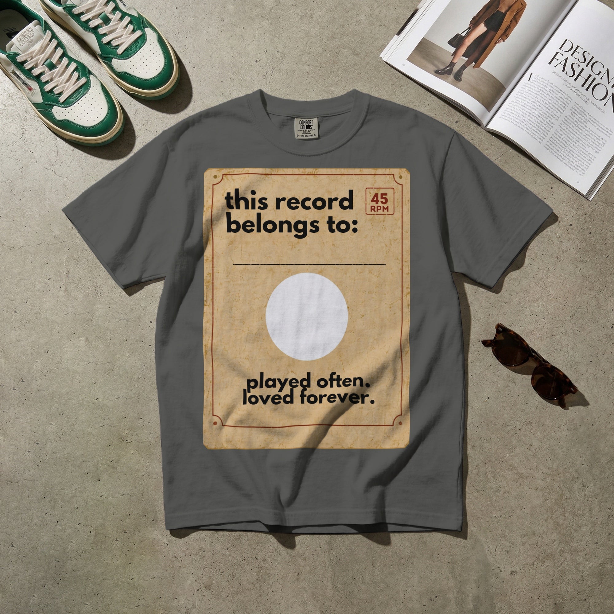 This Record Belongs To — Vintage 60s Record Graphic Tee | Faded Memory Supply