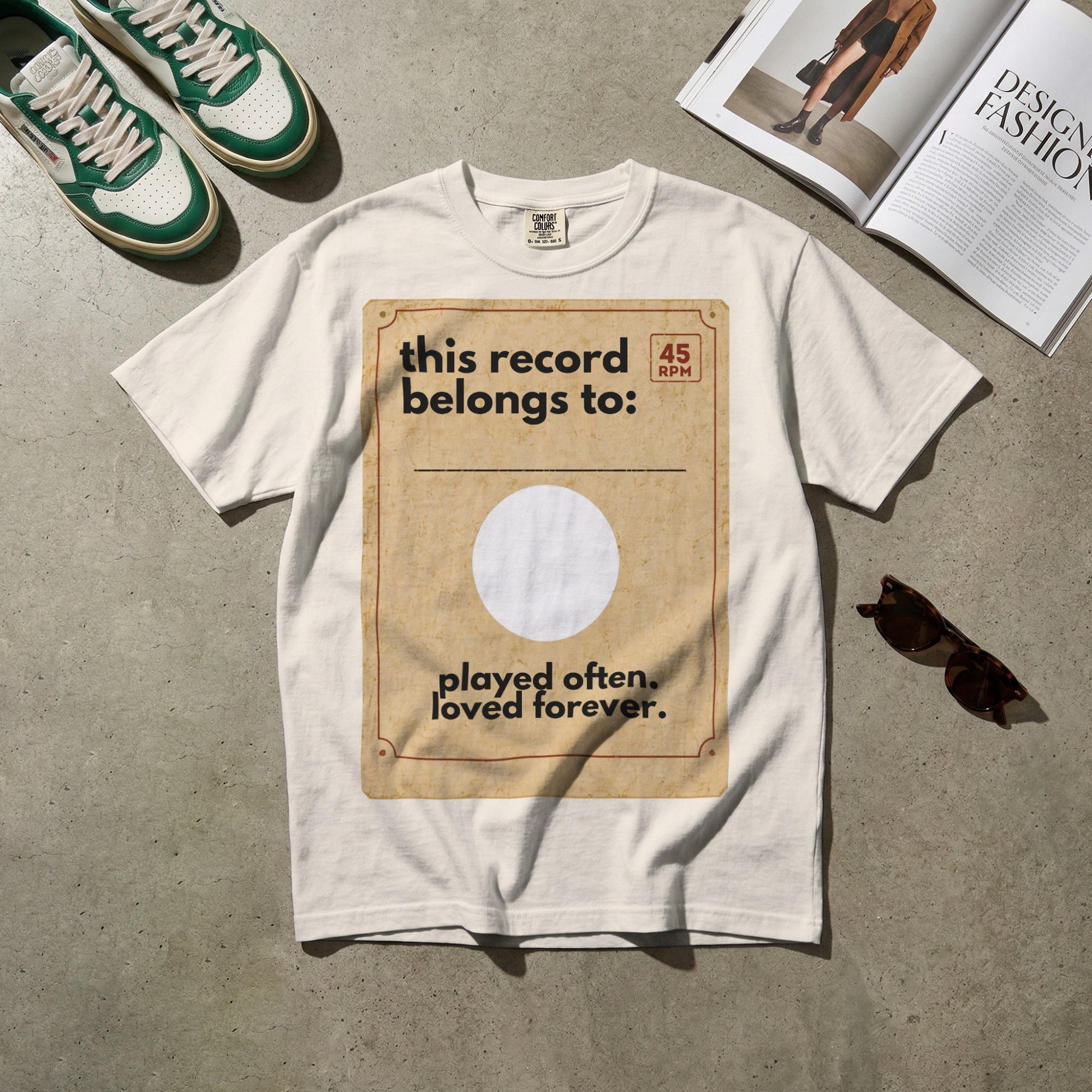 This Record Belongs To — Vintage 60s Record Graphic Tee | Faded Memory Supply
