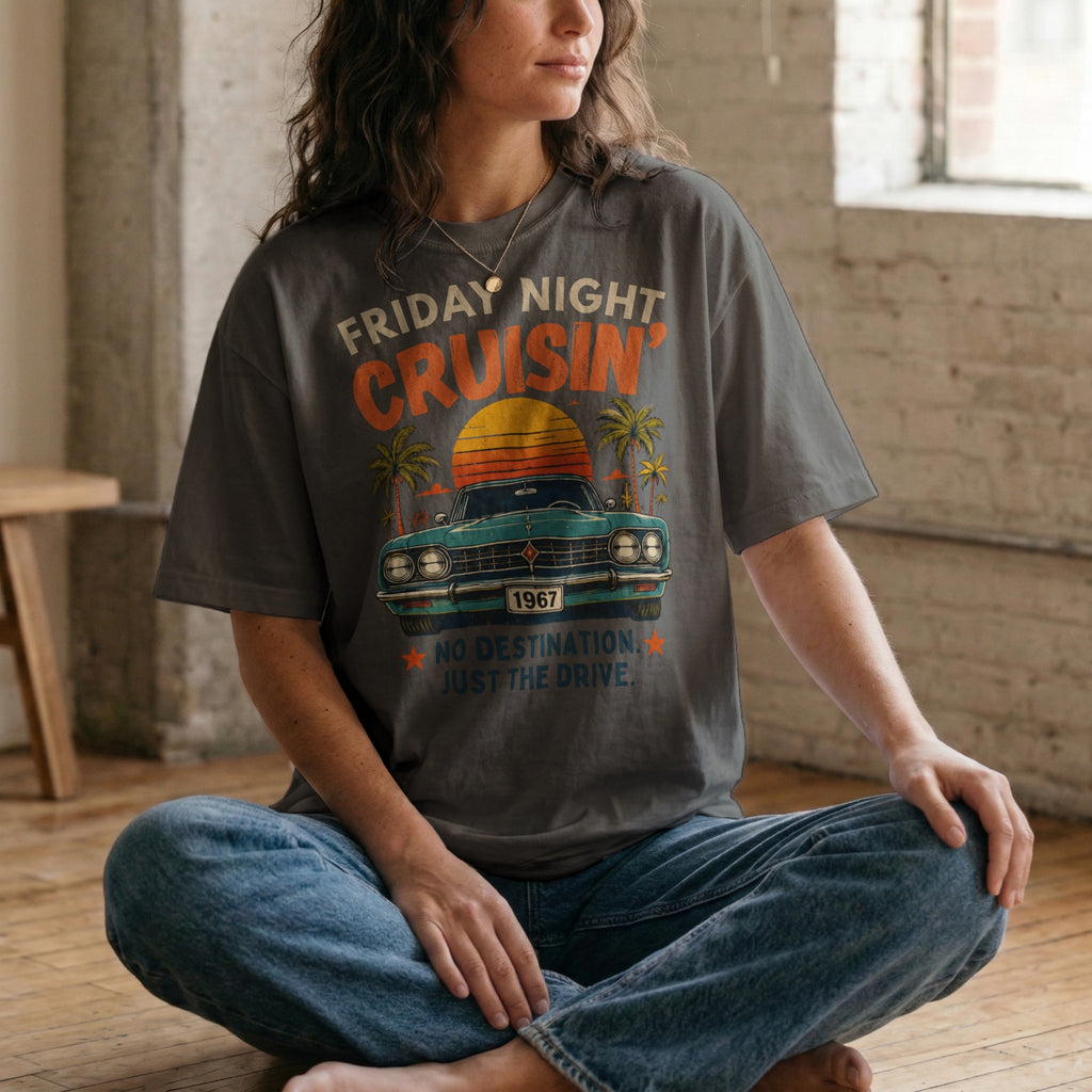 Friday Night Cruisin’ — Vintage 60s Car Graphic Tee | Faded Memory Supply