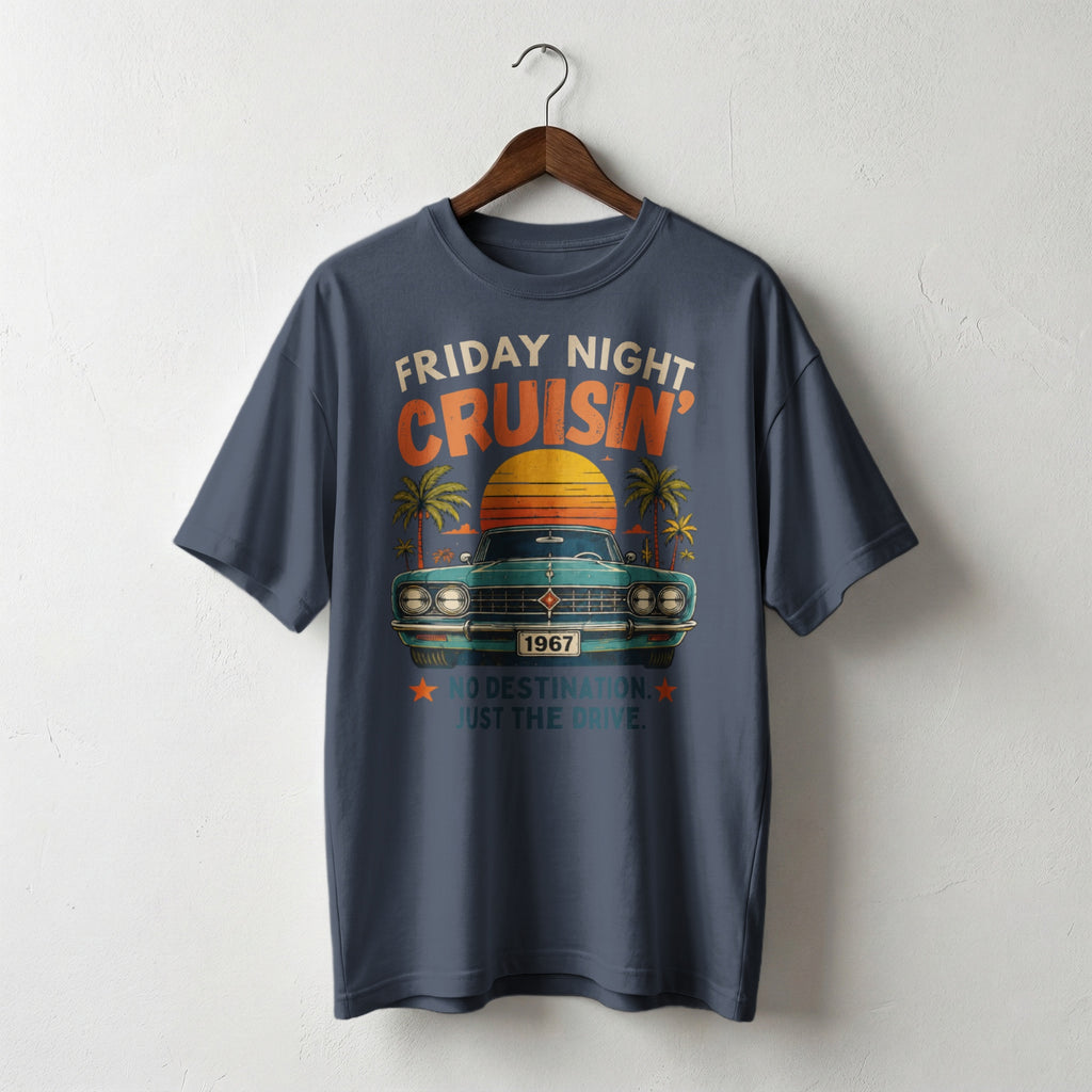 Friday Night Cruisin’ — Vintage 60s Car Graphic Tee | Faded Memory Supply