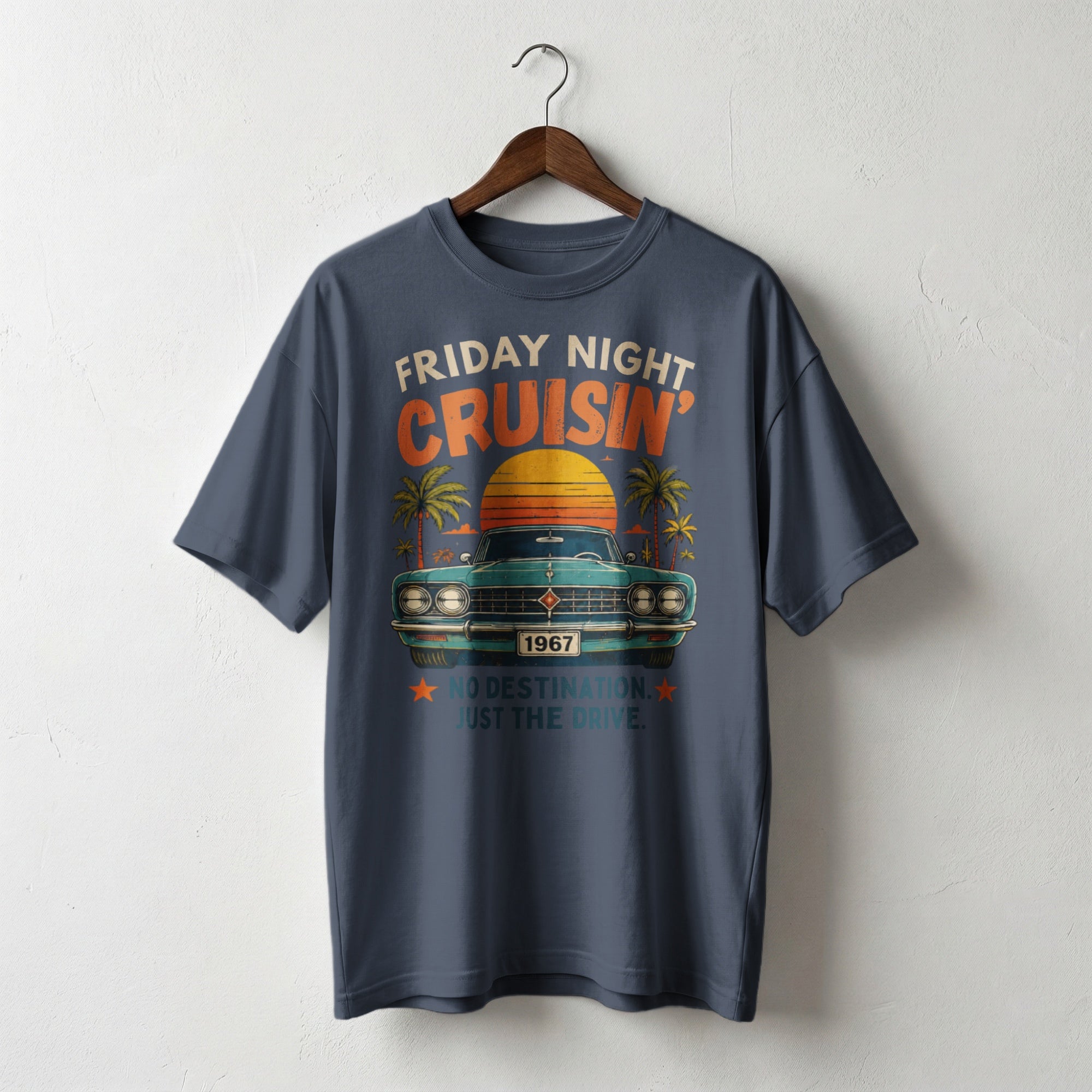Friday Night Cruisin’ — Vintage 60s Car Graphic Tee | Faded Memory Supply
