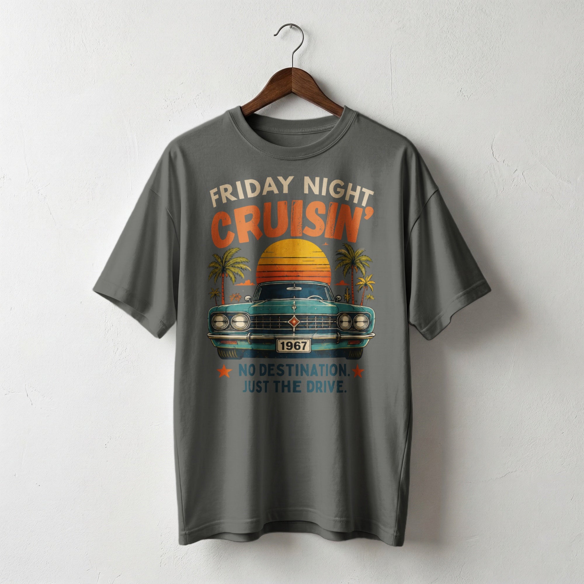 Friday Night Cruisin’ — Vintage 60s Car Graphic Tee | Faded Memory Supply