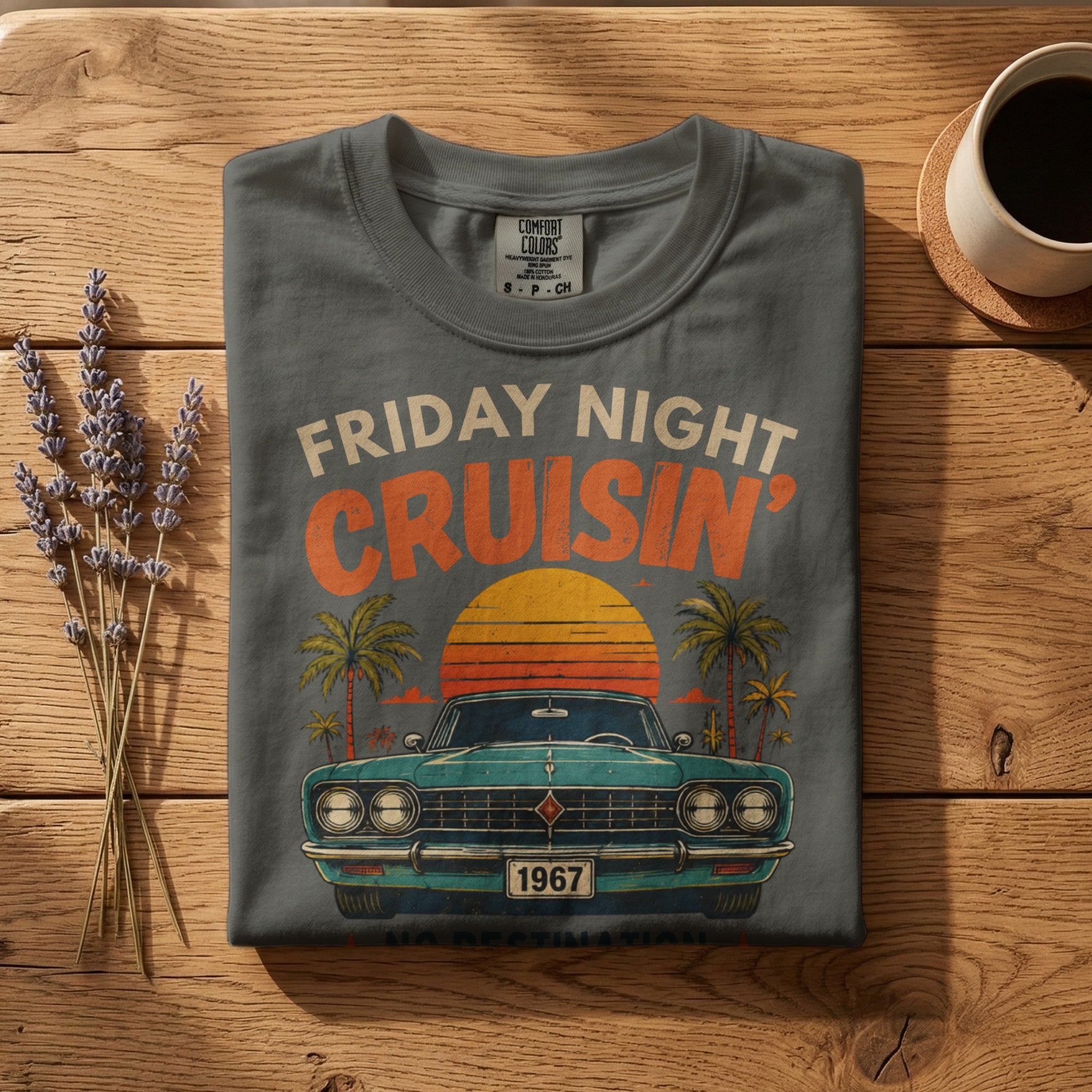 Friday Night Cruisin’ — Vintage 60s Car Graphic Tee | Faded Memory Supply