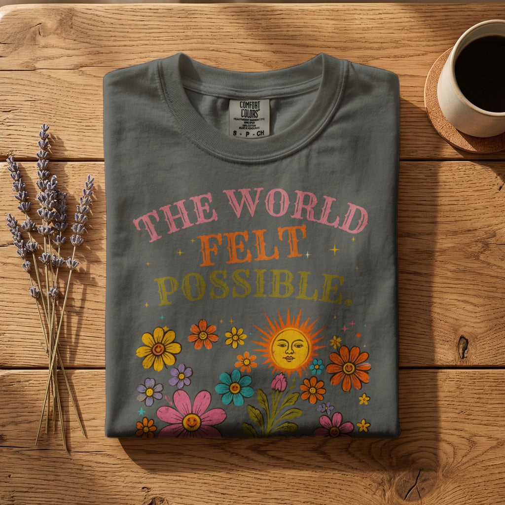 The World Felt Possible — Vintage 60s Graphic Tee | Faded Memory Supply