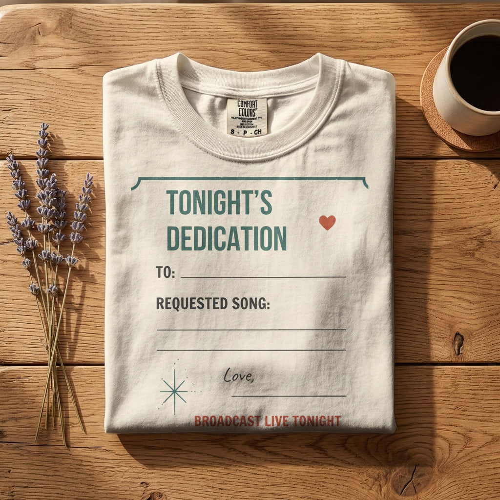 Tonight’s Dedication — Vintage 60s Radio Graphic Tee | Faded Memory Supply