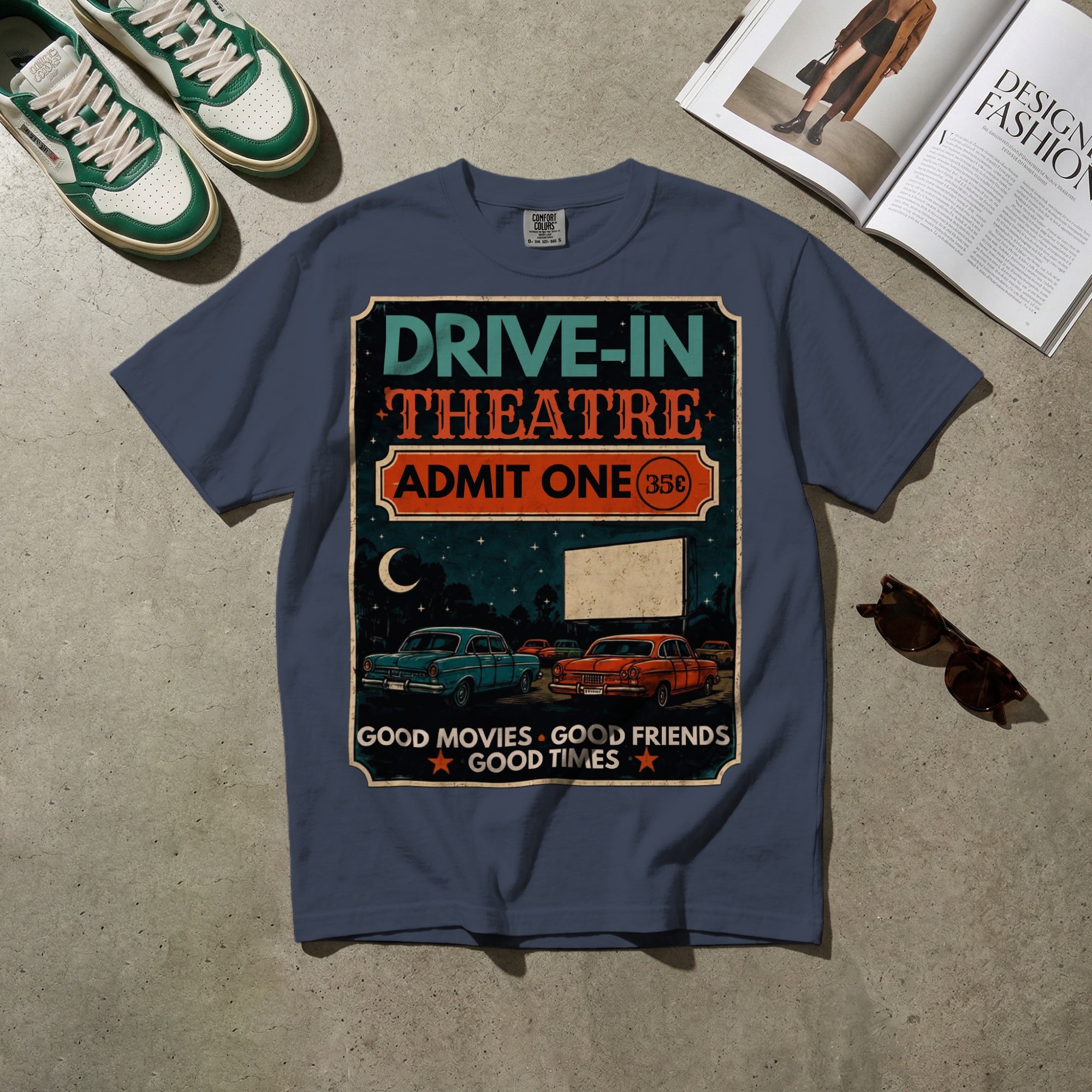 Drive-In Theatre — Vintage 60s Drive-In Graphic Tee | Faded Memory Supply