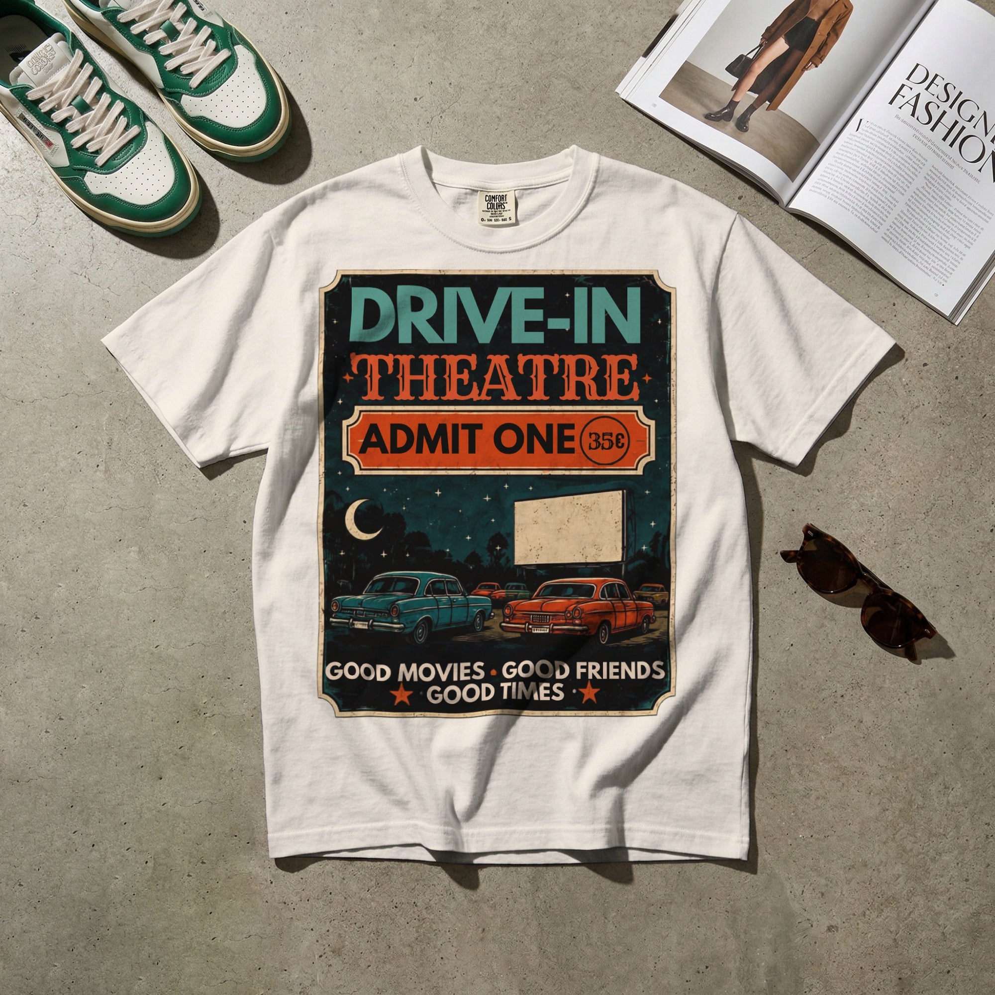 Drive-In Theatre — Vintage 60s Drive-In Graphic Tee | Faded Memory Supply