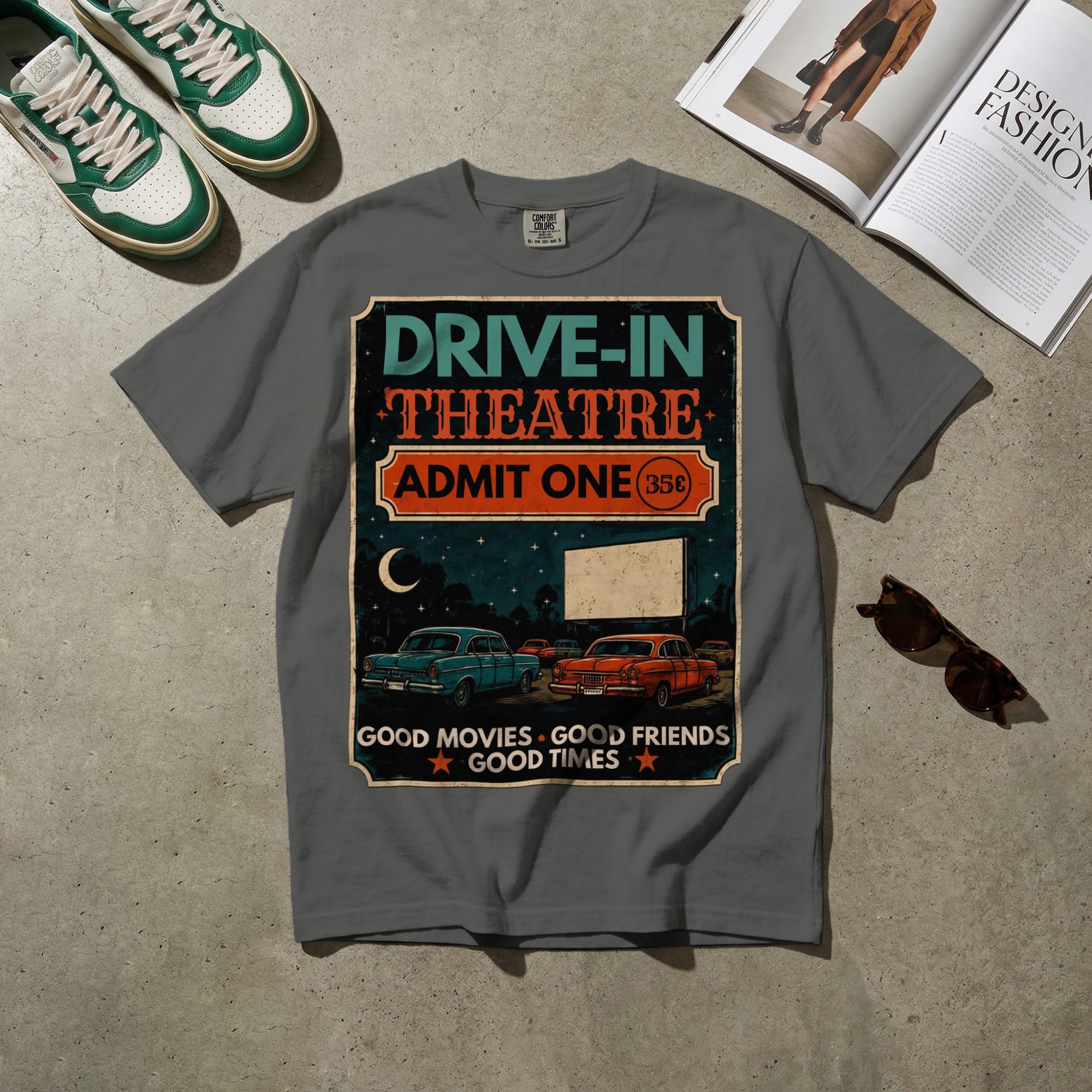 Drive-In Theatre — Vintage 60s Drive-In Graphic Tee | Faded Memory Supply