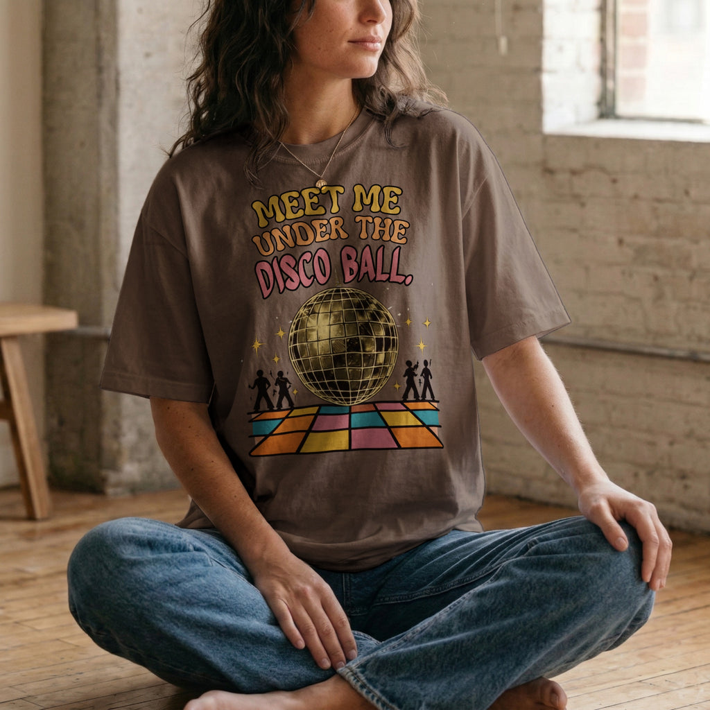 Meet Me Under the Disco Ball — Vintage 70s Disco Graphic Tee | Faded Memory Supply