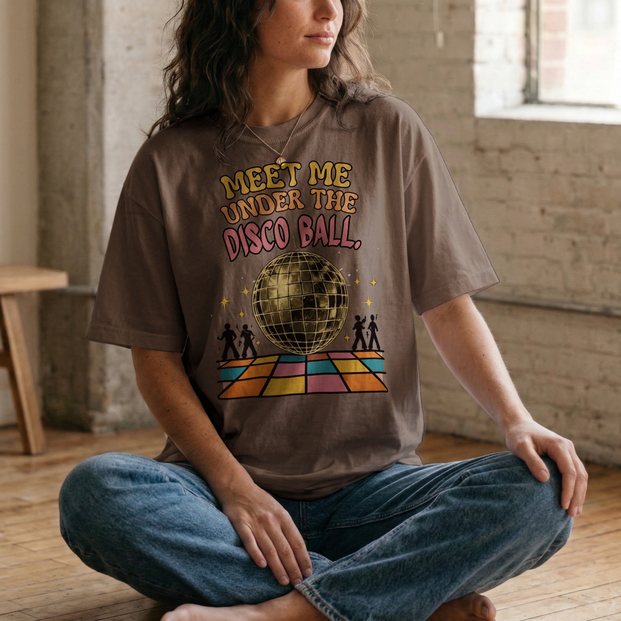 Meet Me Under the Disco Ball — Vintage 70s Disco Graphic Tee | Faded Memory Supply