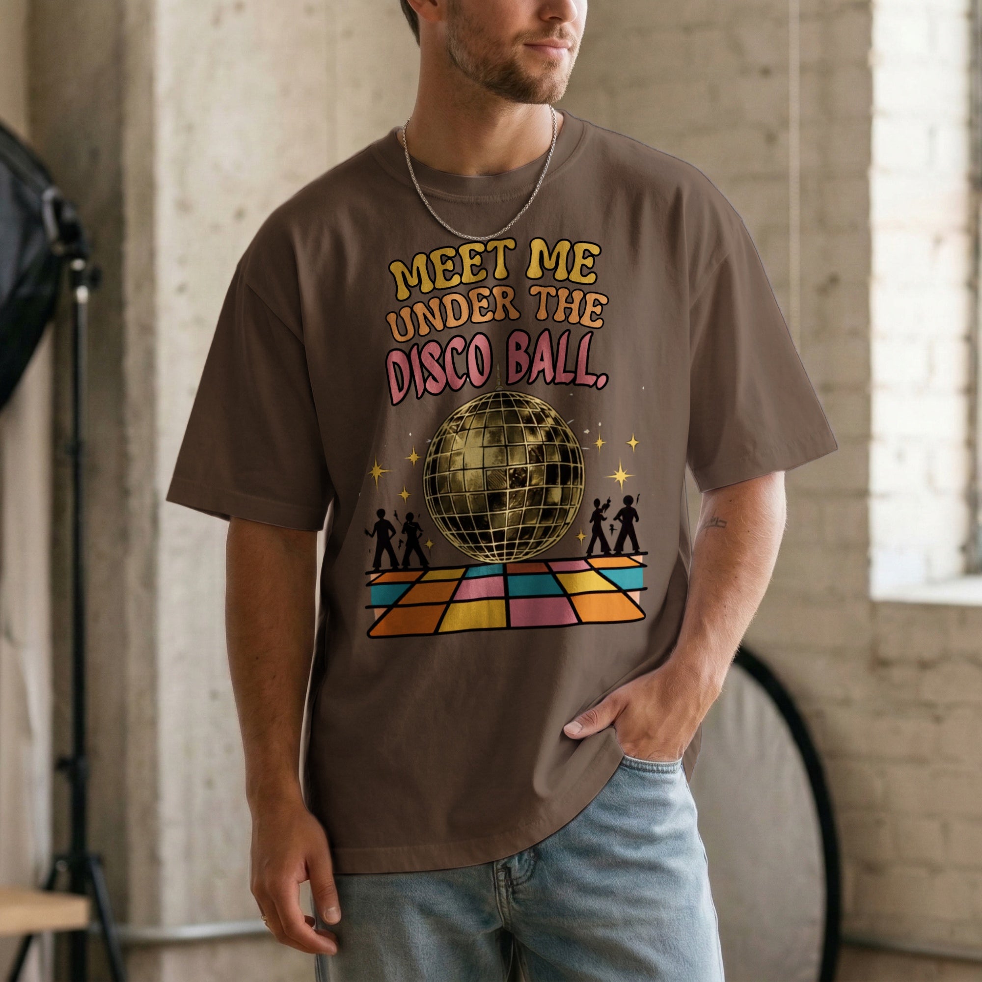 Meet Me Under the Disco Ball — Vintage 70s Disco Graphic Tee | Faded Memory Supply