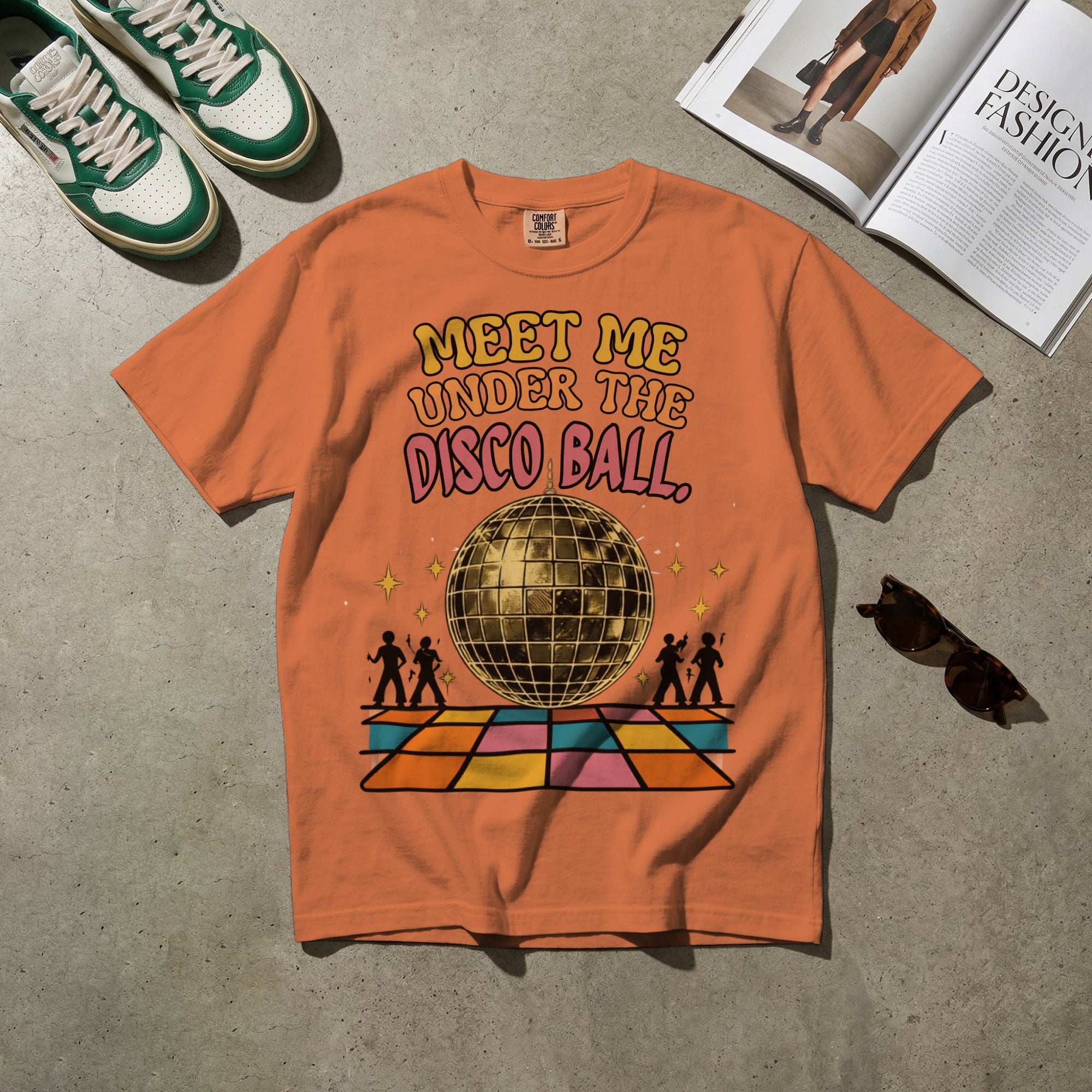 Meet Me Under the Disco Ball — Vintage 70s Disco Graphic Tee | Faded Memory Supply