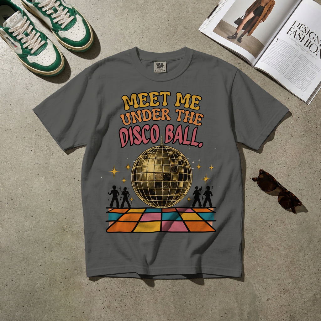Meet Me Under the Disco Ball — Vintage 70s Disco Graphic Tee | Faded Memory Supply