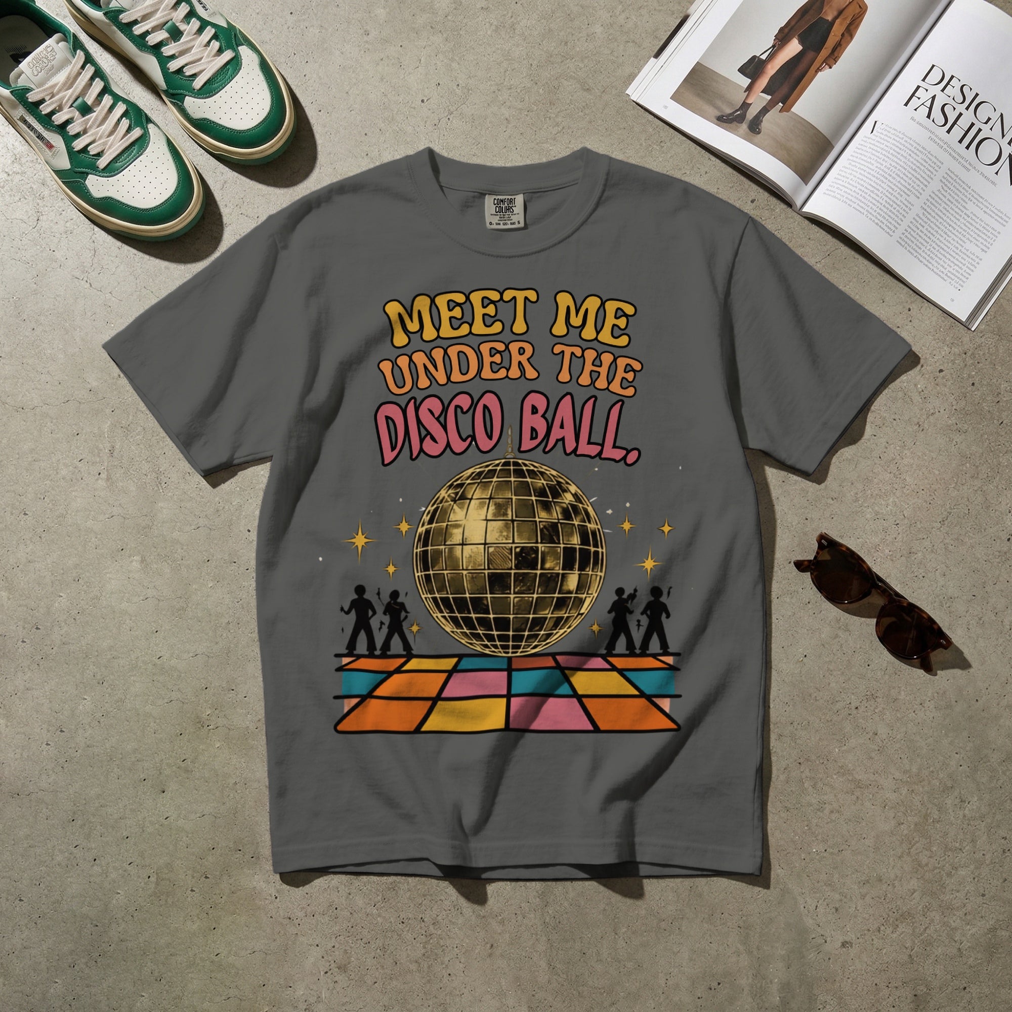 Meet Me Under the Disco Ball — Vintage 70s Disco Graphic Tee | Faded Memory Supply