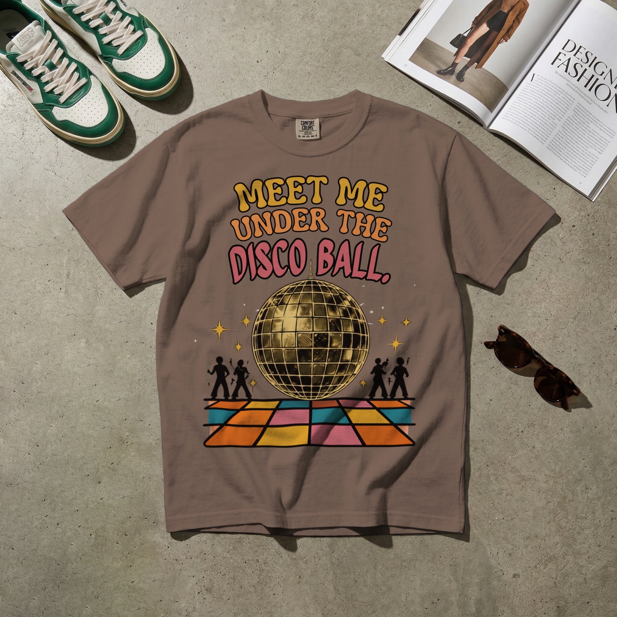 Meet Me Under the Disco Ball — Vintage 70s Disco Graphic Tee | Faded Memory Supply