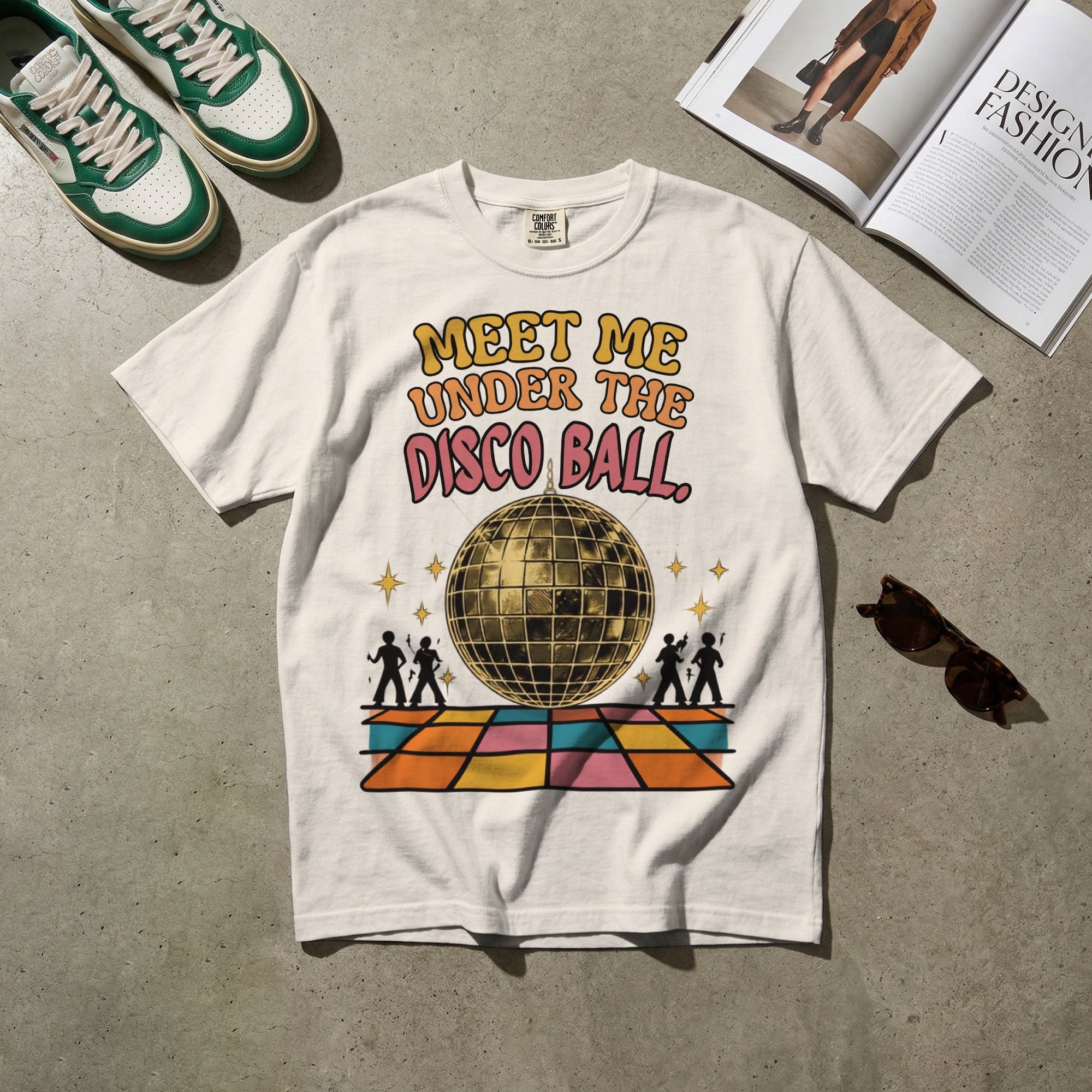 Meet Me Under the Disco Ball — Vintage 70s Disco Graphic Tee | Faded Memory Supply