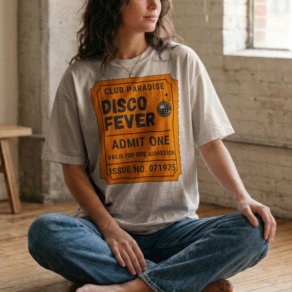 Disco Fever — Vintage 70s Disco Ticket Graphic Tee | Faded Memory Supply