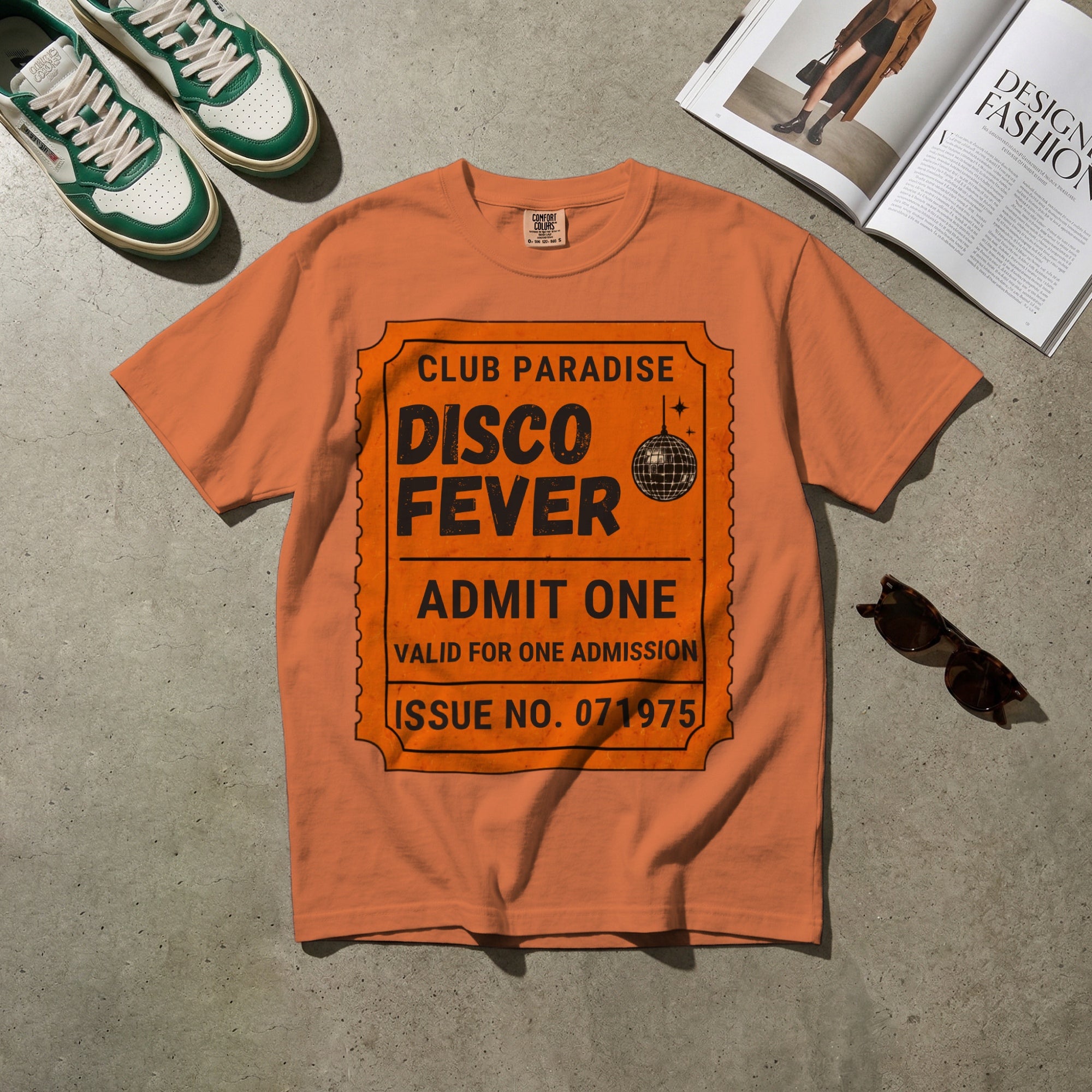 Disco Fever — Vintage 70s Disco Ticket Graphic Tee | Faded Memory Supply