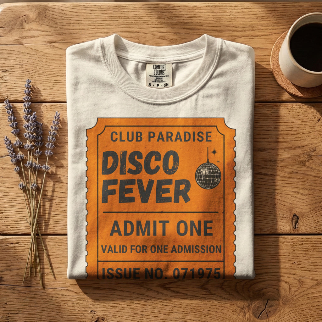 Disco Fever — Vintage 70s Disco Ticket Graphic Tee | Faded Memory Supply