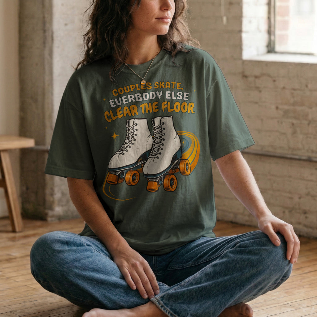 Couples Skate — Vintage 70s Roller Rink Graphic Tee | Faded Memory Supply