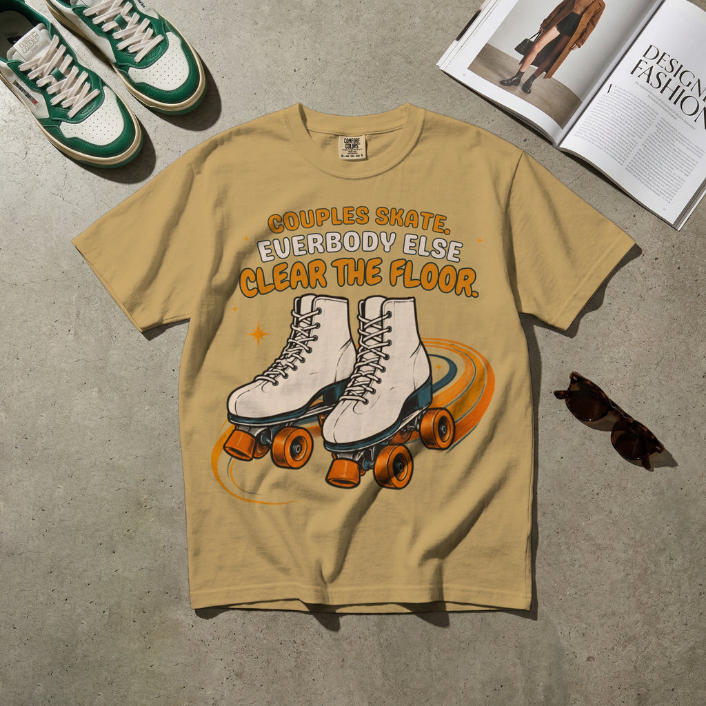 Couples Skate — Vintage 70s Roller Rink Graphic Tee | Faded Memory Supply