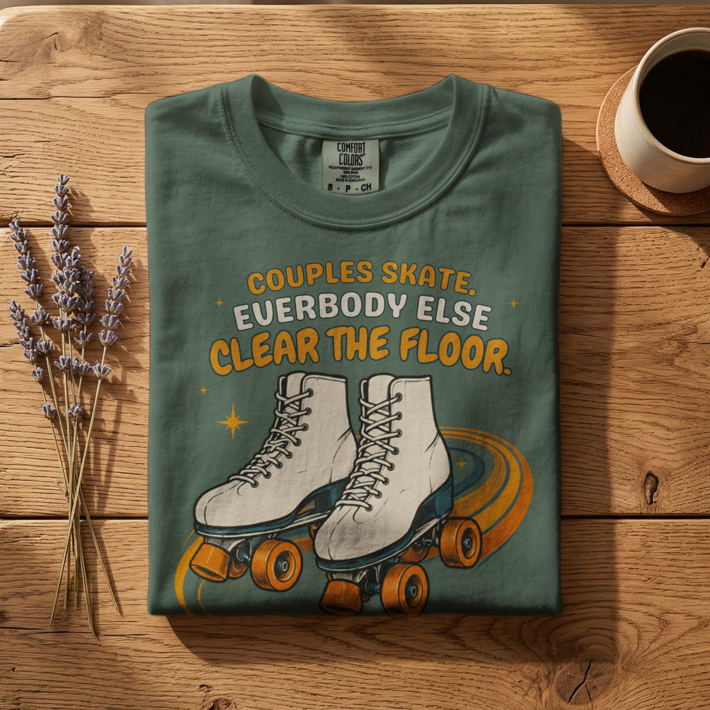 Couples Skate — Vintage 70s Roller Rink Graphic Tee | Faded Memory Supply