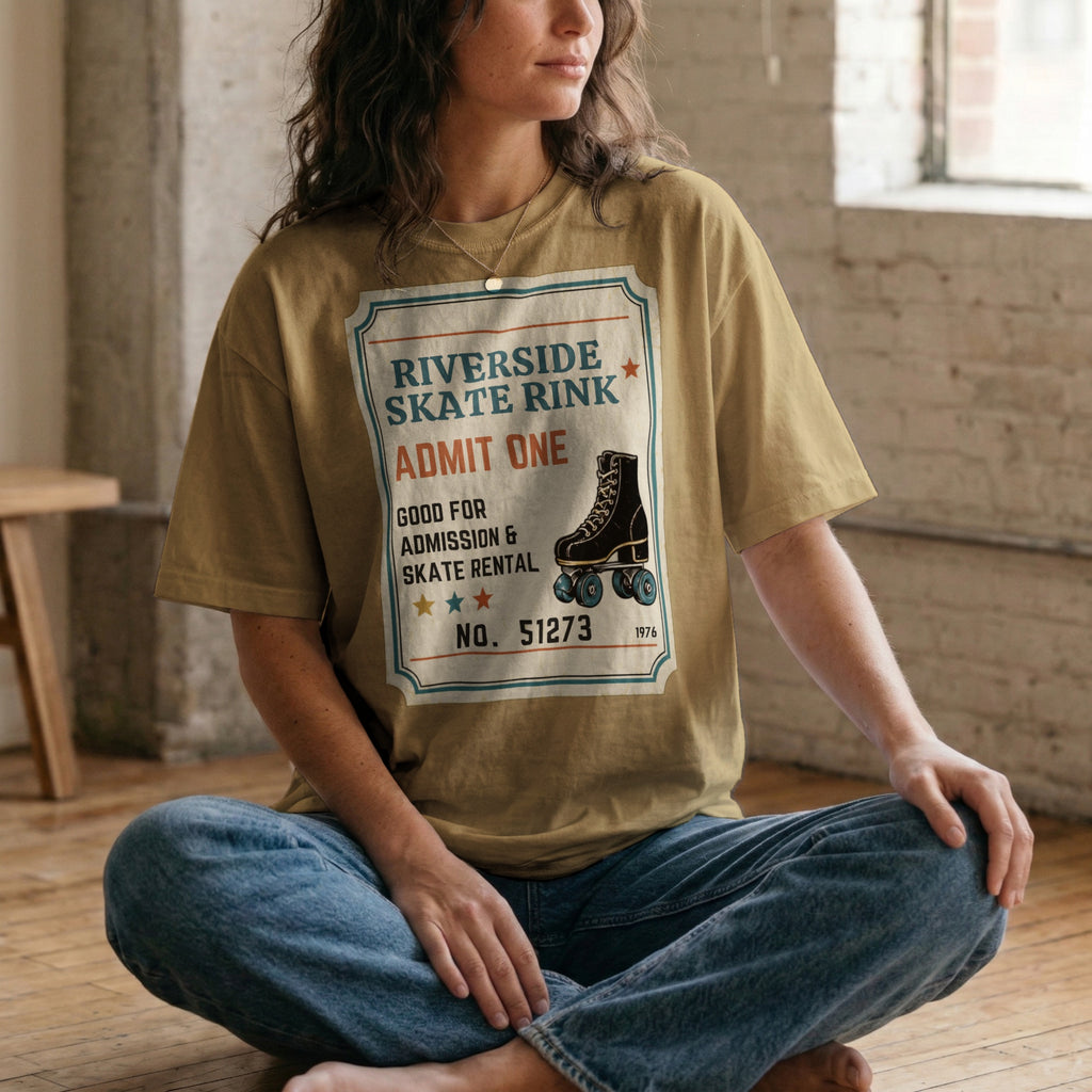 Riverside Skate Rink — Vintage 70s Roller Rink Graphic Tee | Faded Memory Supply
