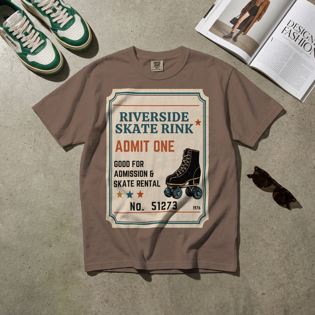 Riverside Skate Rink — Vintage 70s Roller Rink Graphic Tee | Faded Memory Supply
