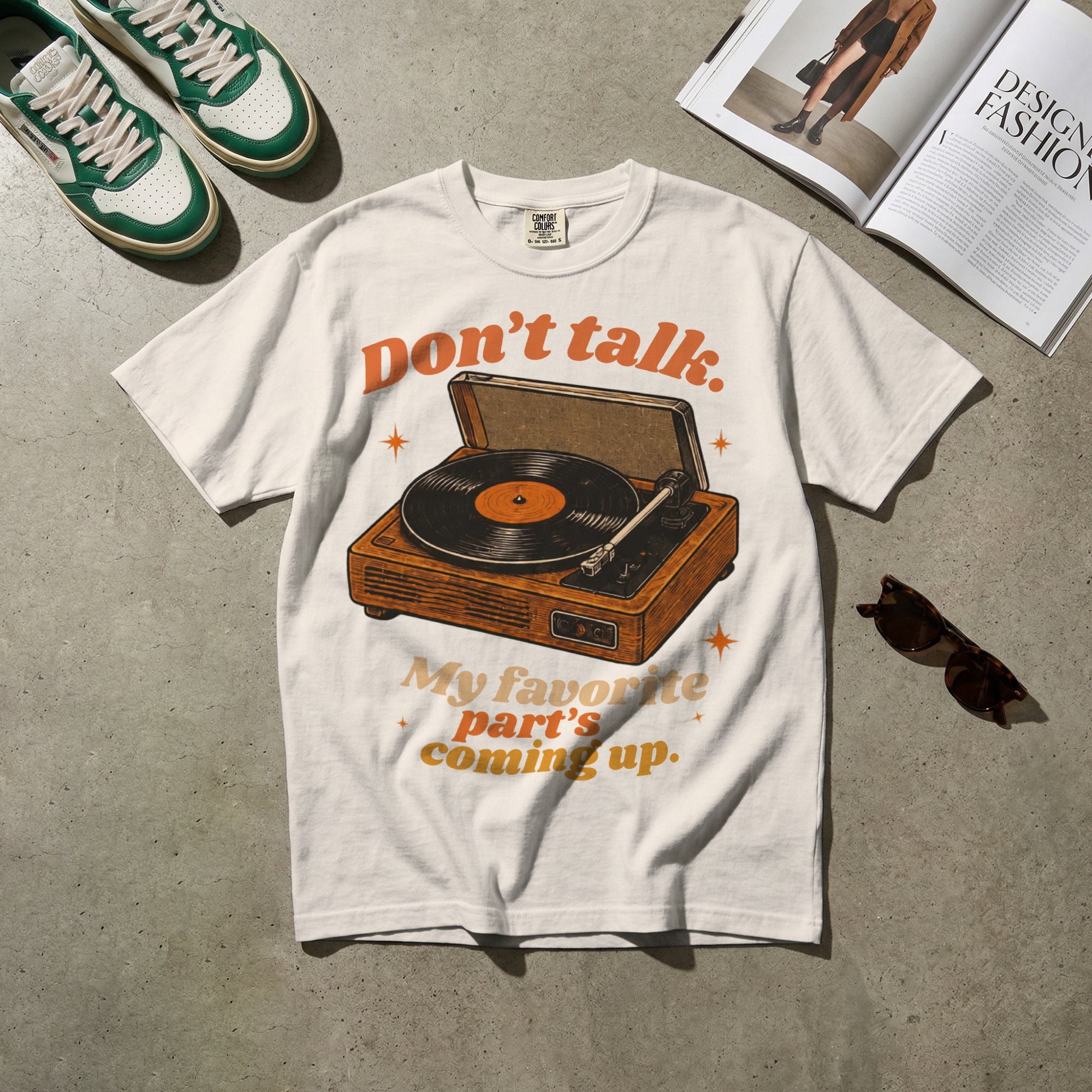 Don’t Talk, My Favorite Part’s Coming Up — Vintage 70s Music Graphic Tee | Faded Memory Supply