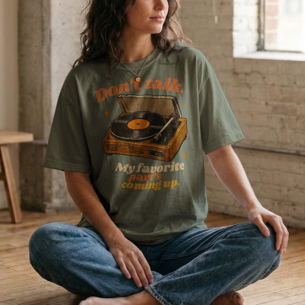 Don’t Talk, My Favorite Part’s Coming Up — Vintage 70s Music Graphic Tee | Faded Memory Supply