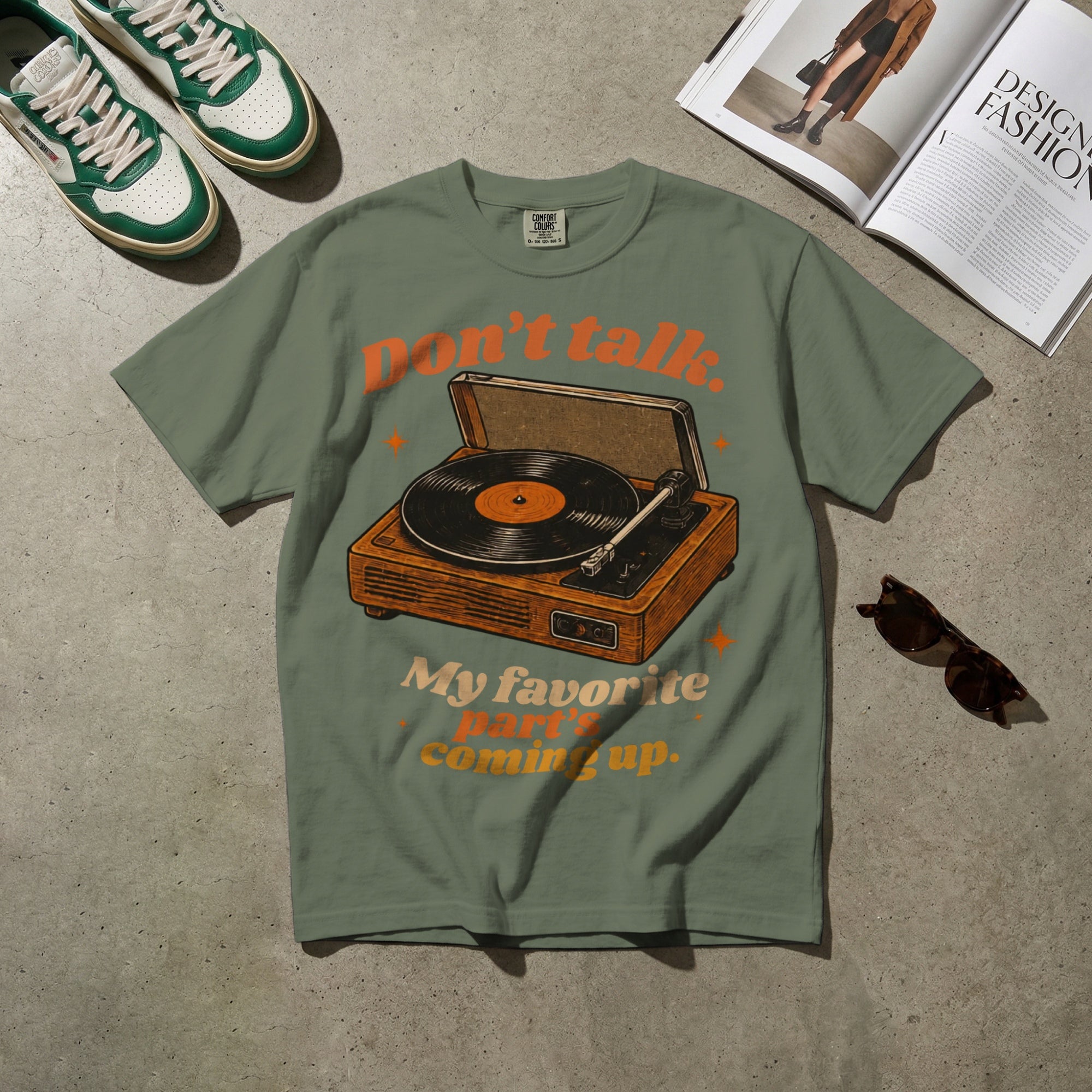 Don’t Talk, My Favorite Part’s Coming Up — Vintage 70s Music Graphic Tee | Faded Memory Supply