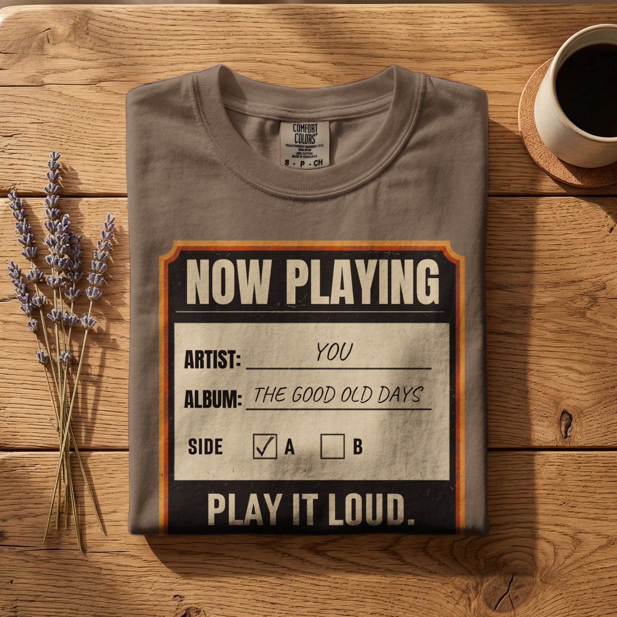 Now Playing — Vintage 70s Record Player Graphic Tee | Faded Memory Supply