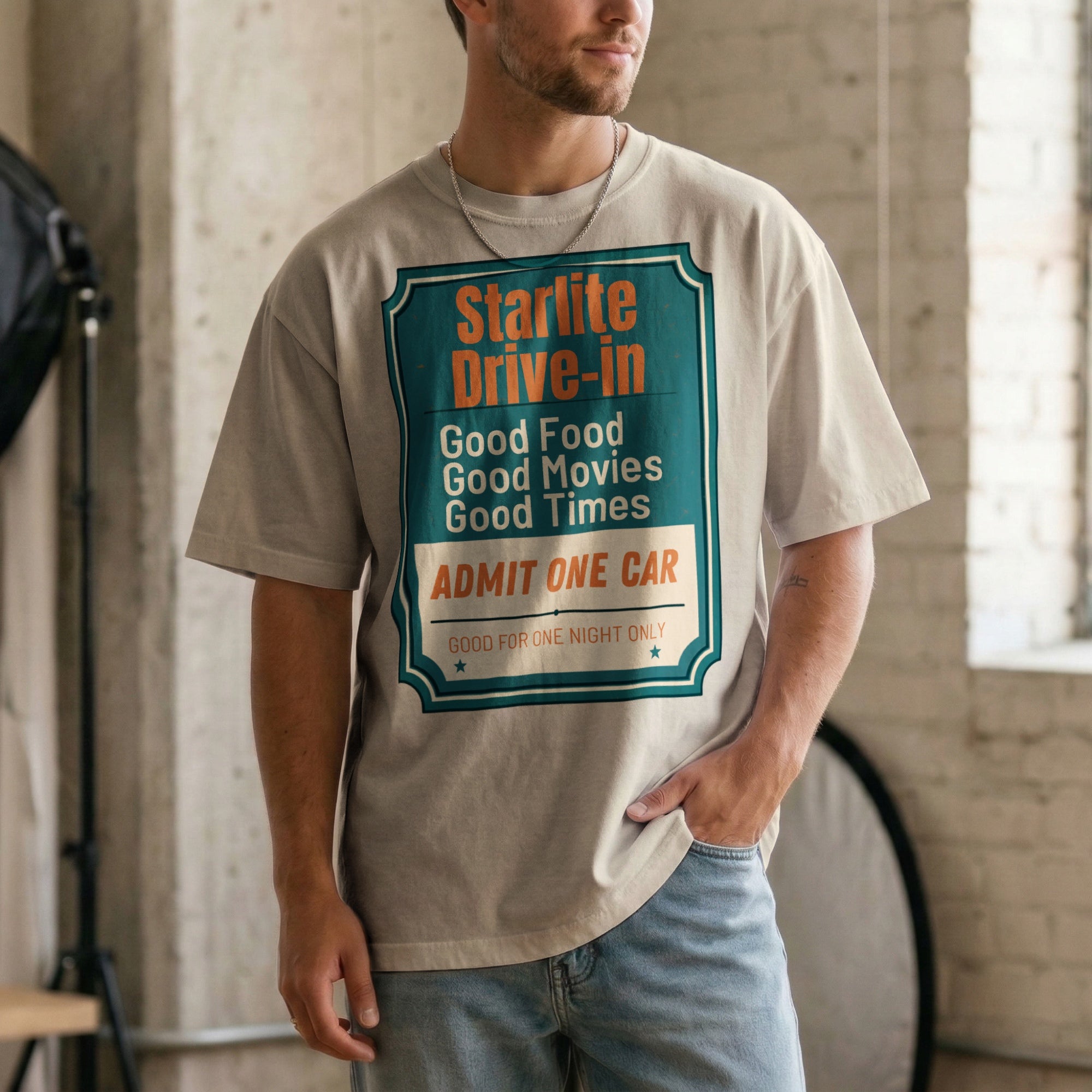 Starlite Drive-In — Vintage 70s Drive-In Graphic Tee | Faded Memory Supply