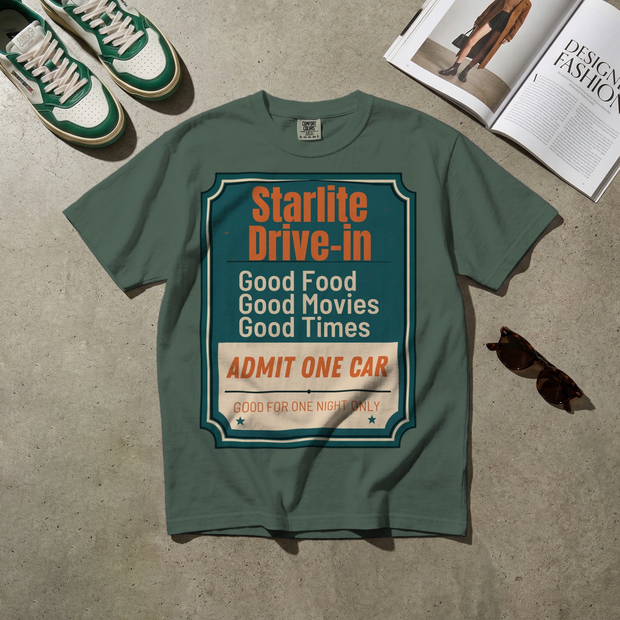 Starlite Drive-In — Vintage 70s Drive-In Graphic Tee | Faded Memory Supply