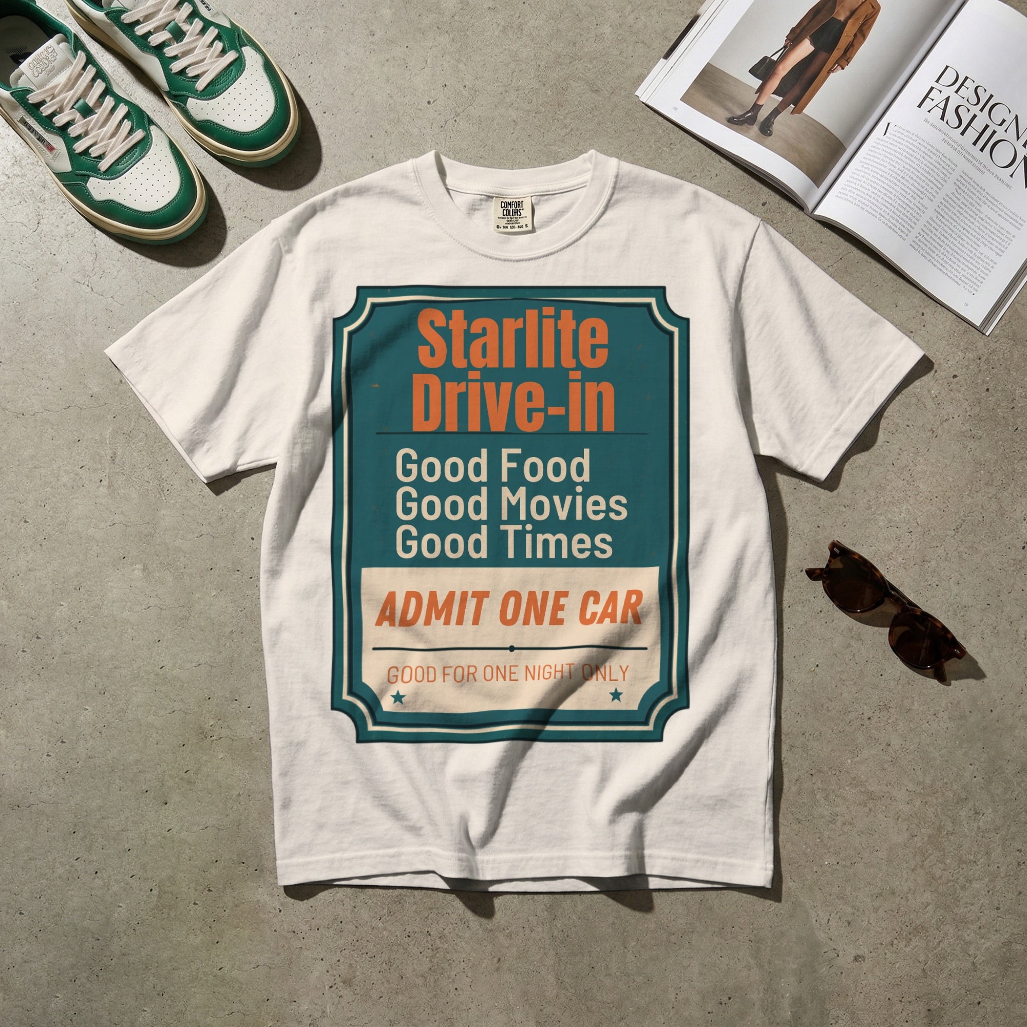 Starlite Drive-In — Vintage 70s Drive-In Graphic Tee | Faded Memory Supply