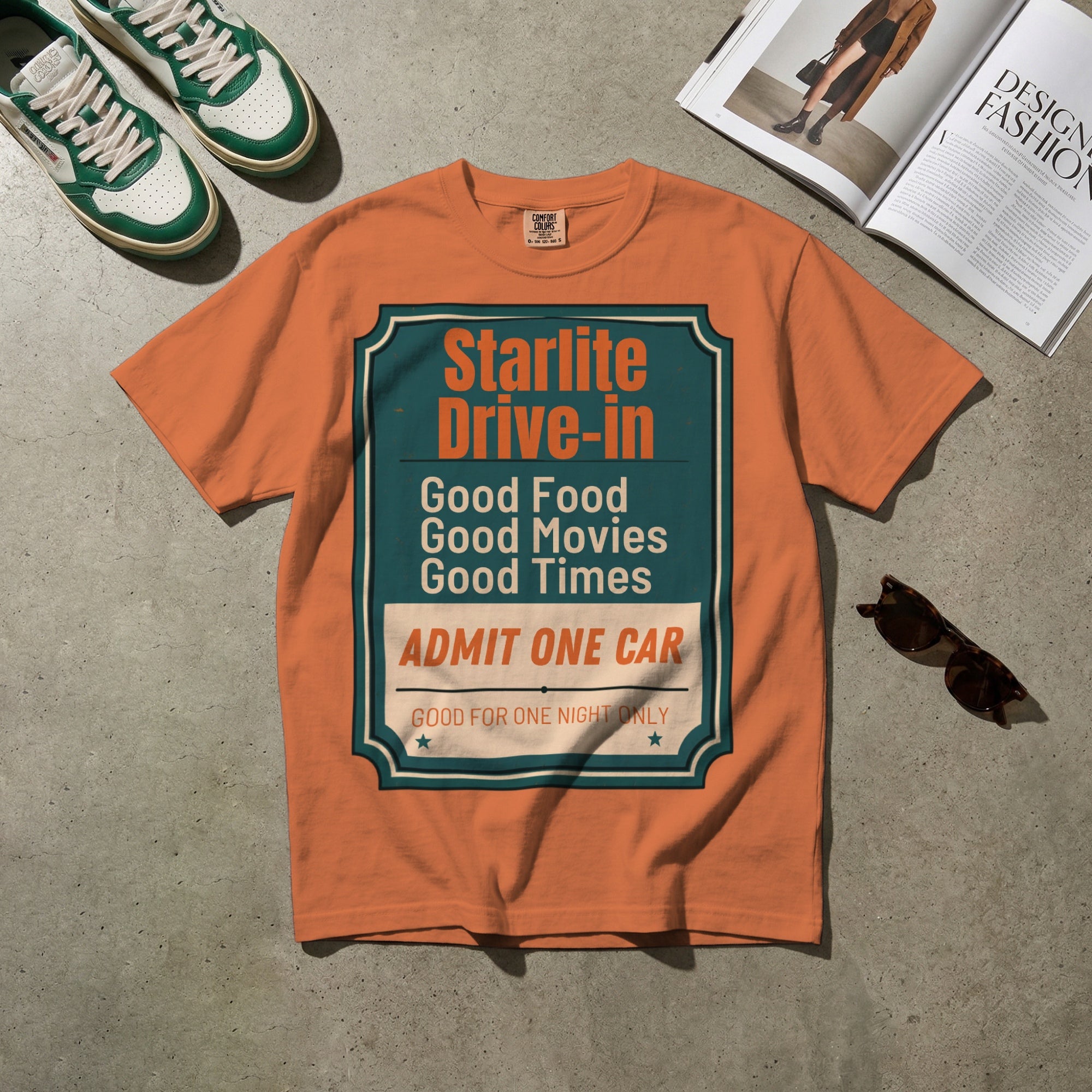 Starlite Drive-In — Vintage 70s Drive-In Graphic Tee | Faded Memory Supply