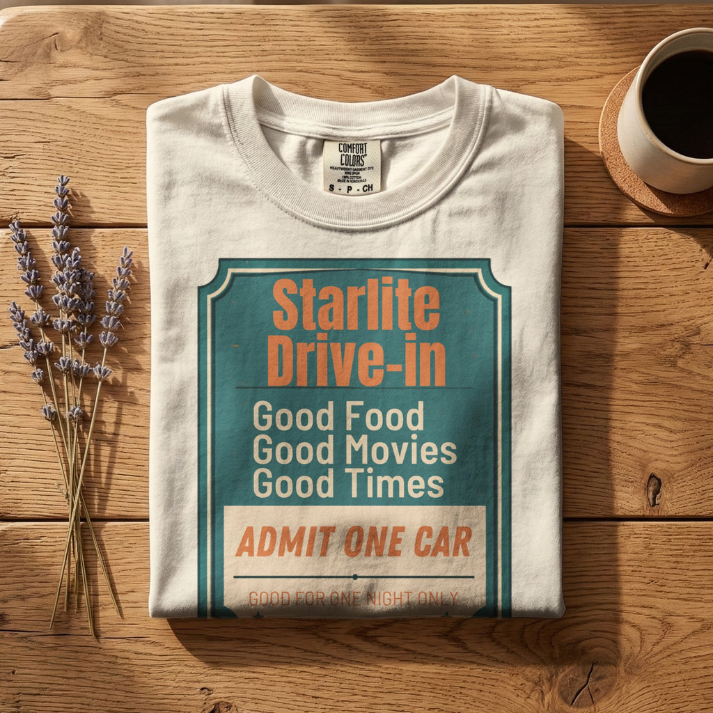 Starlite Drive-In — Vintage 70s Drive-In Graphic Tee | Faded Memory Supply