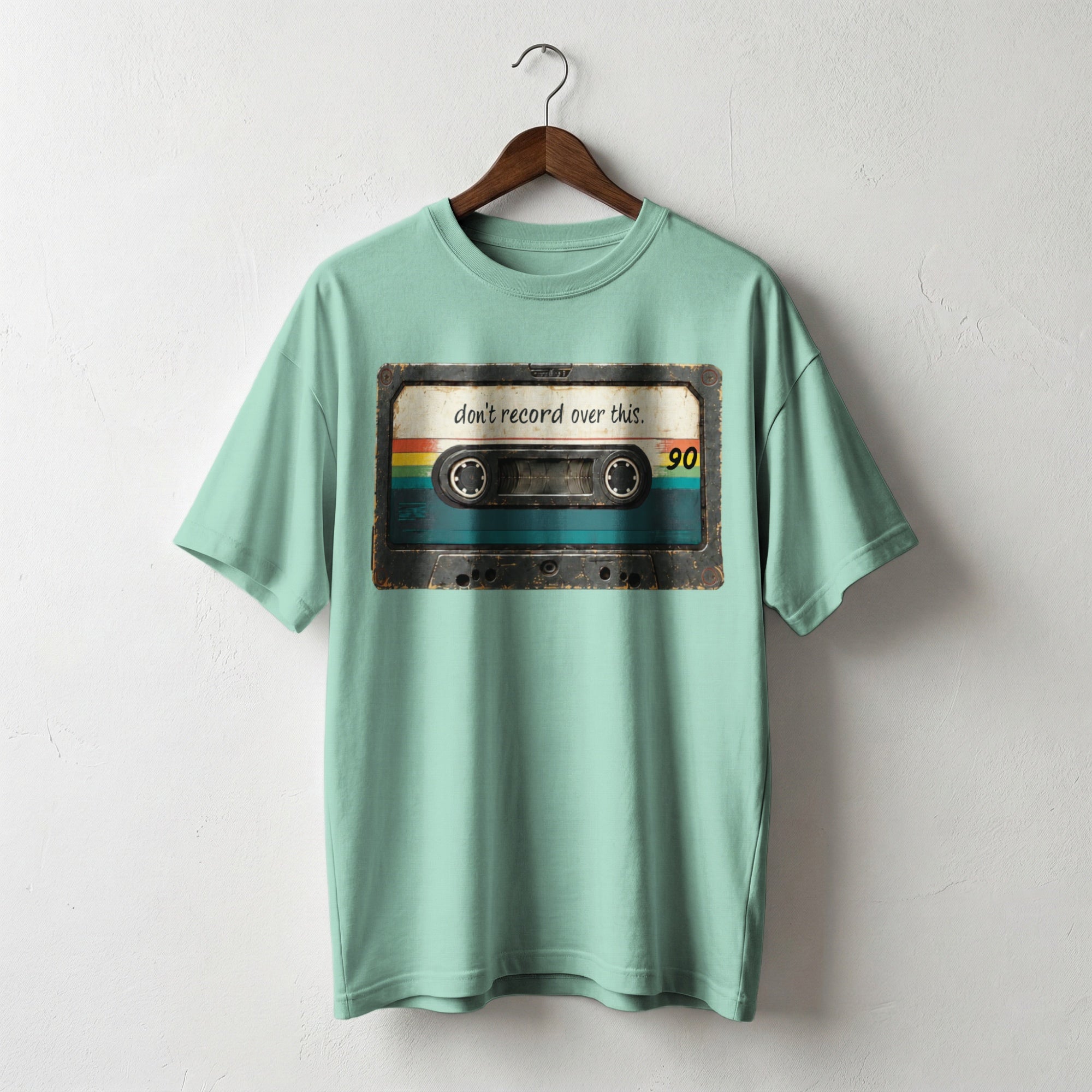 Don’t Record Over This — Vintage 80s Cassette Graphic Tee | Faded Memory Supply