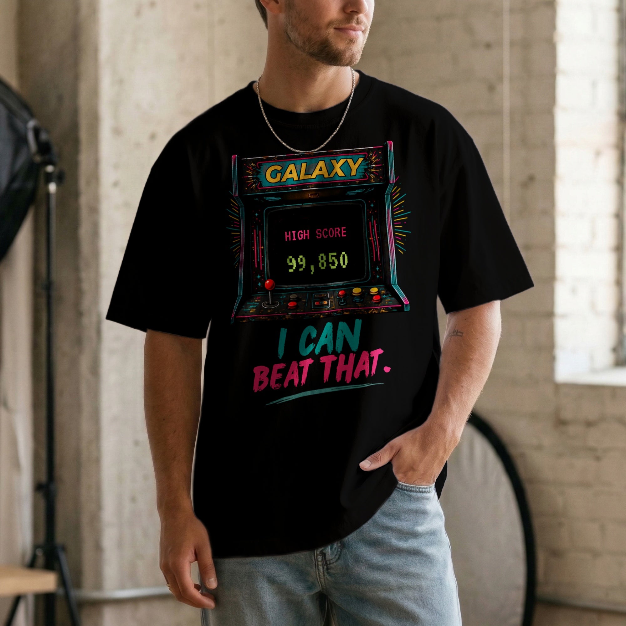 I Can Beat That — Vintage 80s Arcade Graphic Tee | Faded Memory Supply