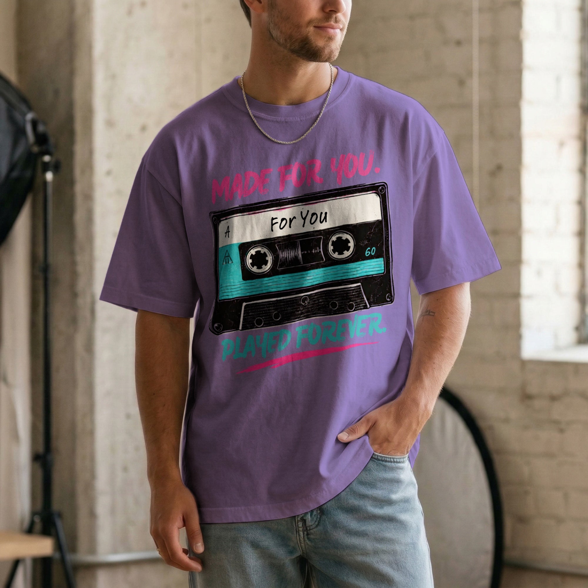 Made for You, Played Forever — Vintage 80s Mixtape Graphic Tee | Faded Memory Supply