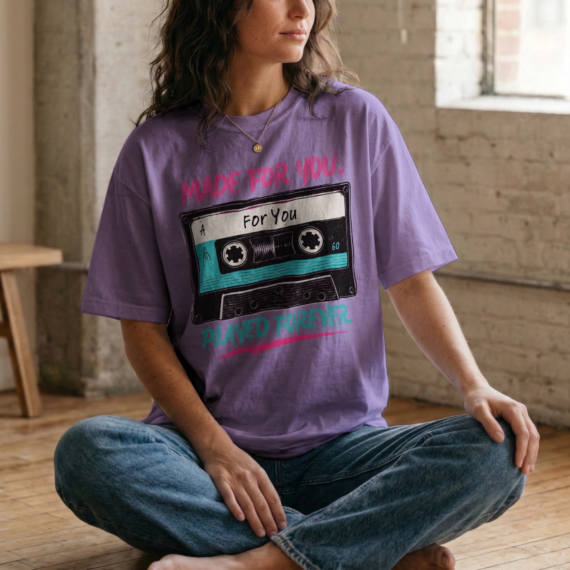Made for You, Played Forever — Vintage 80s Mixtape Graphic Tee | Faded Memory Supply
