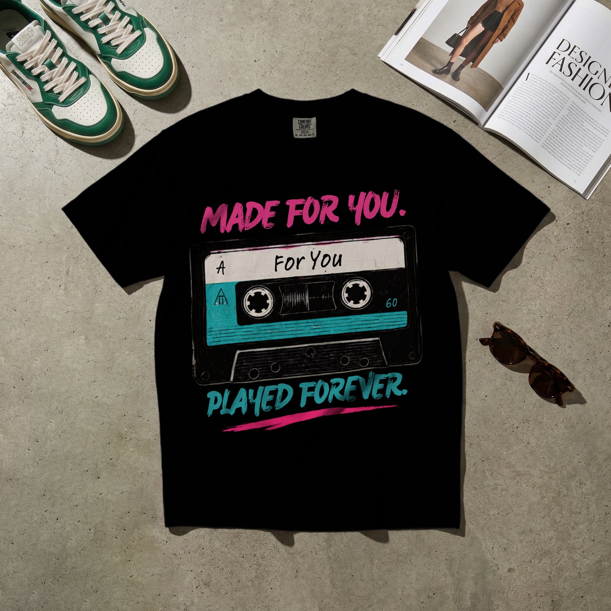 Made for You, Played Forever — Vintage 80s Mixtape Graphic Tee | Faded Memory Supply