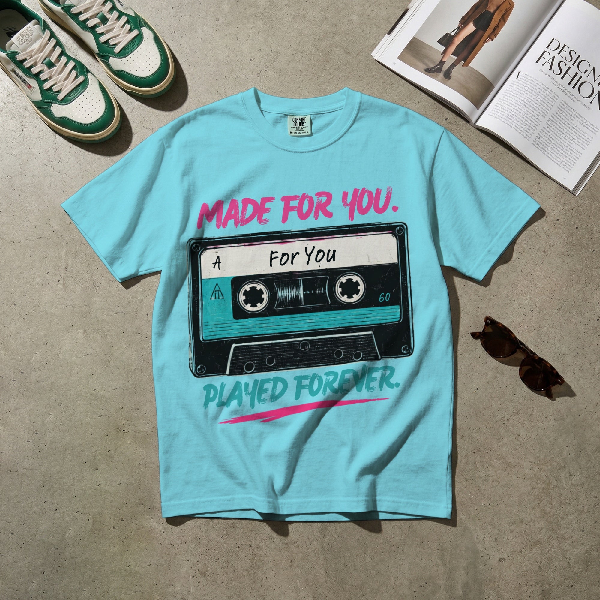 Made for You, Played Forever — Vintage 80s Mixtape Graphic Tee | Faded Memory Supply