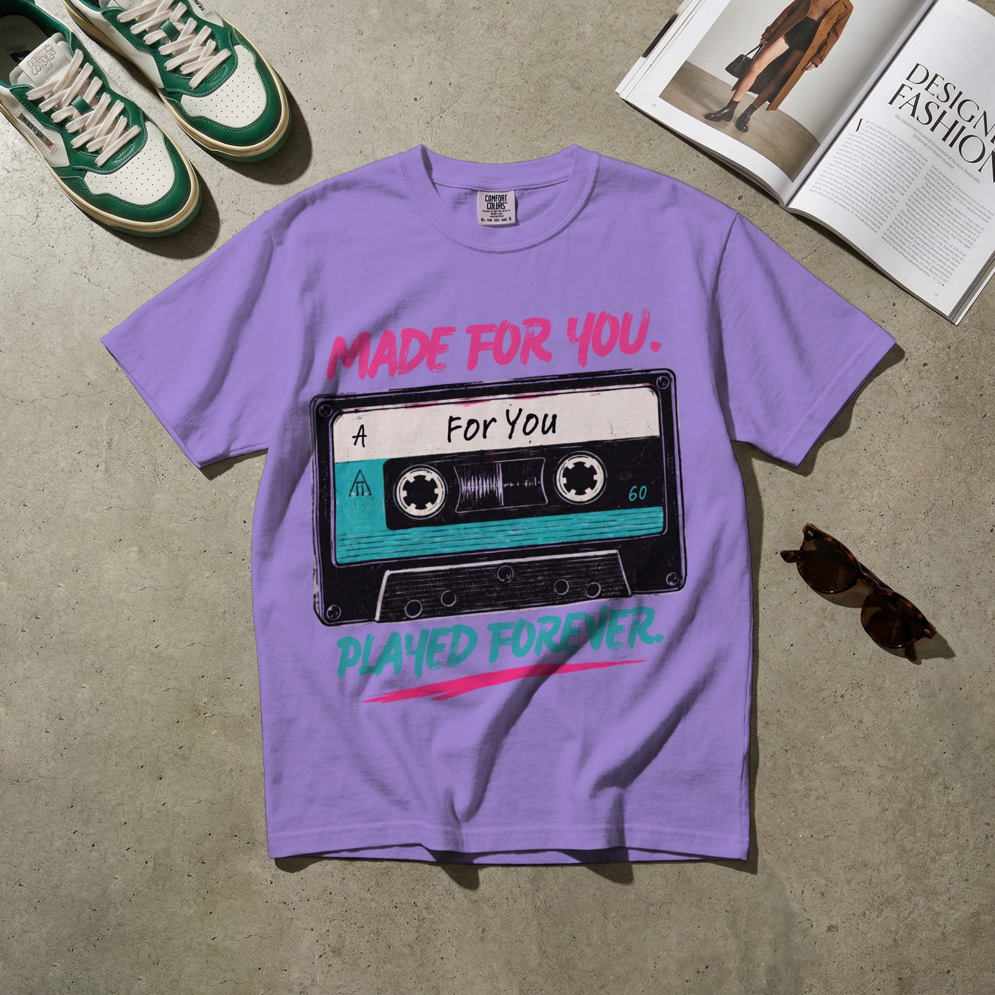 Made for You, Played Forever — Vintage 80s Mixtape Graphic Tee | Faded Memory Supply