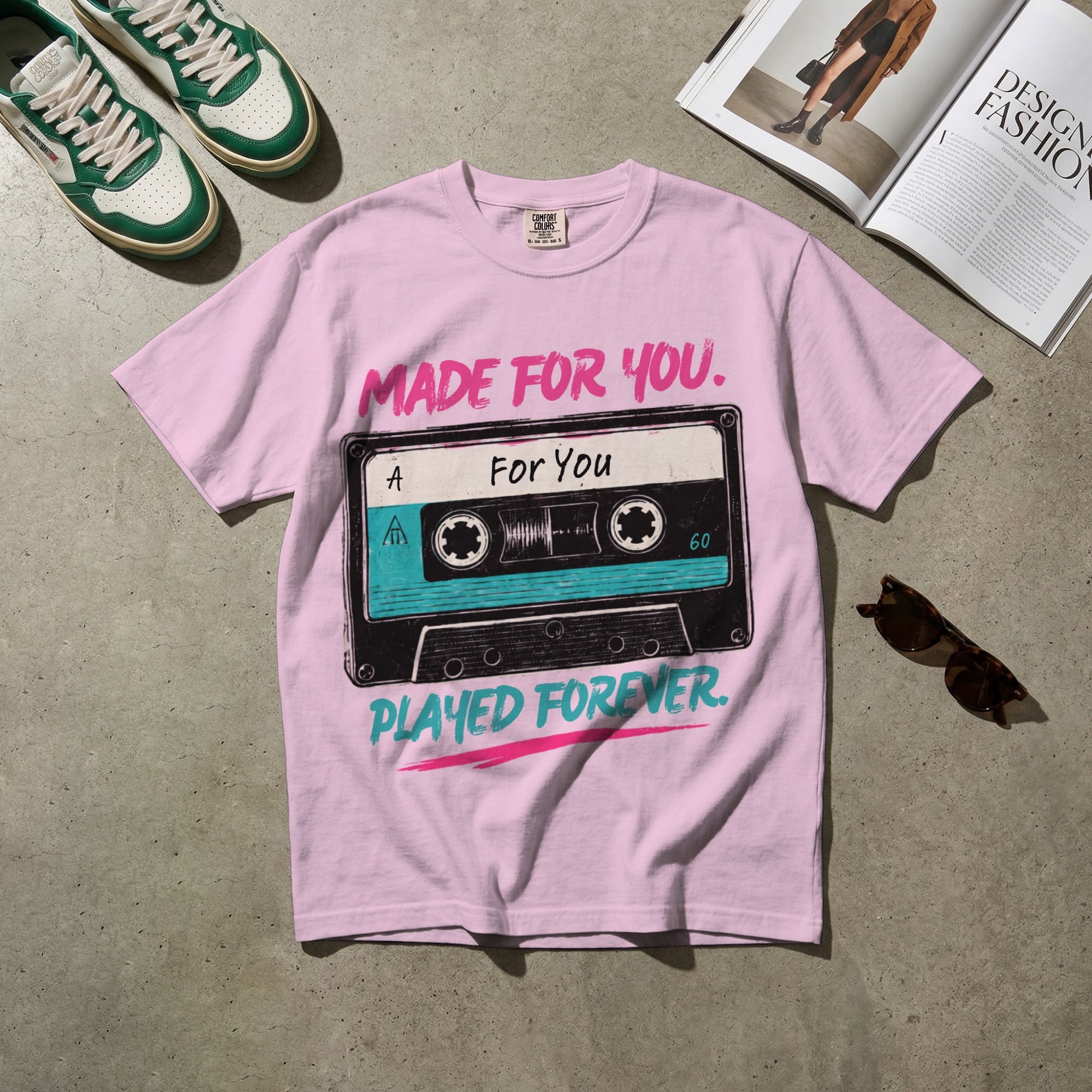 Made for You, Played Forever — Vintage 80s Mixtape Graphic Tee | Faded Memory Supply
