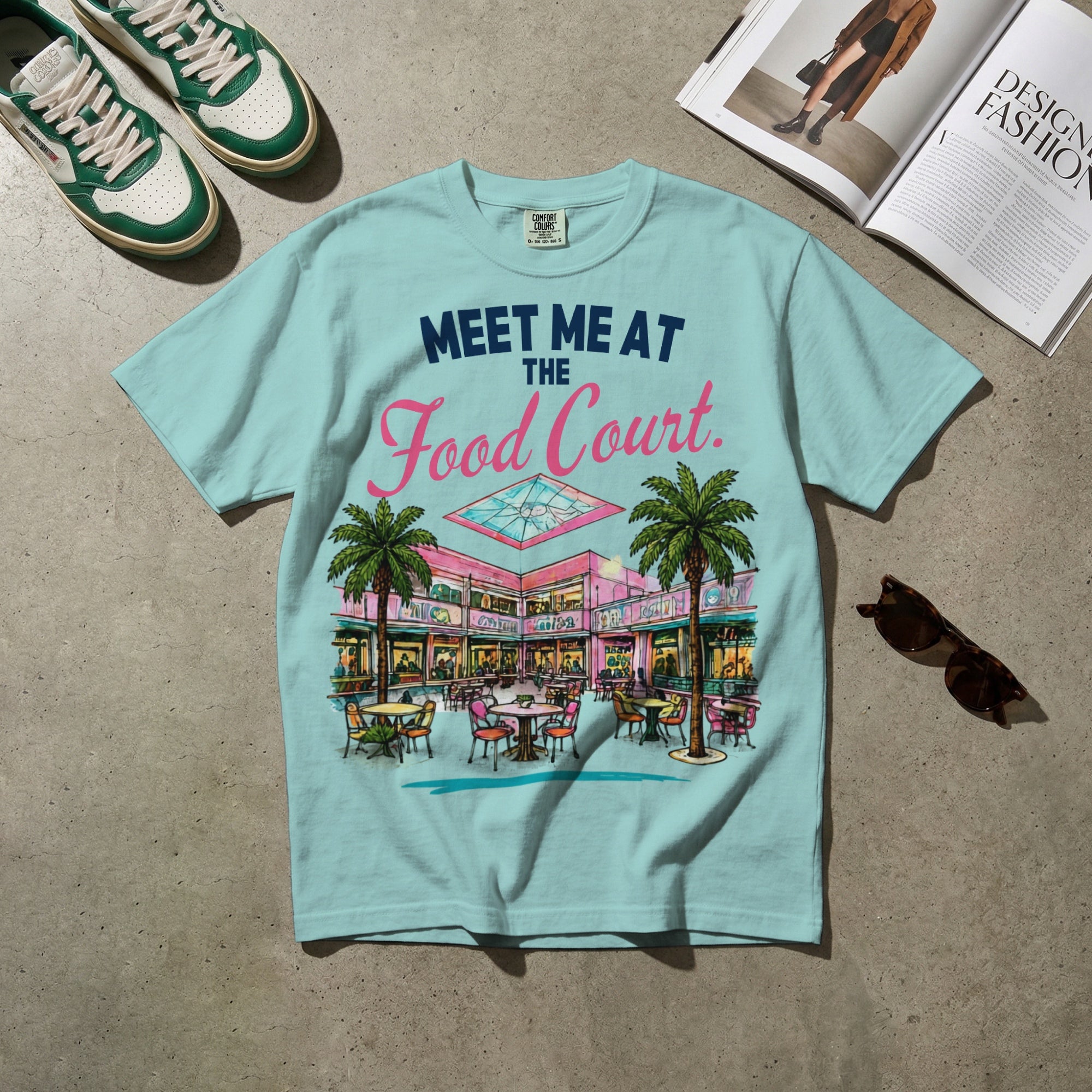 Meet Me at the Food Court — Vintage 80s Mall Graphic Tee | Faded Memory Supply