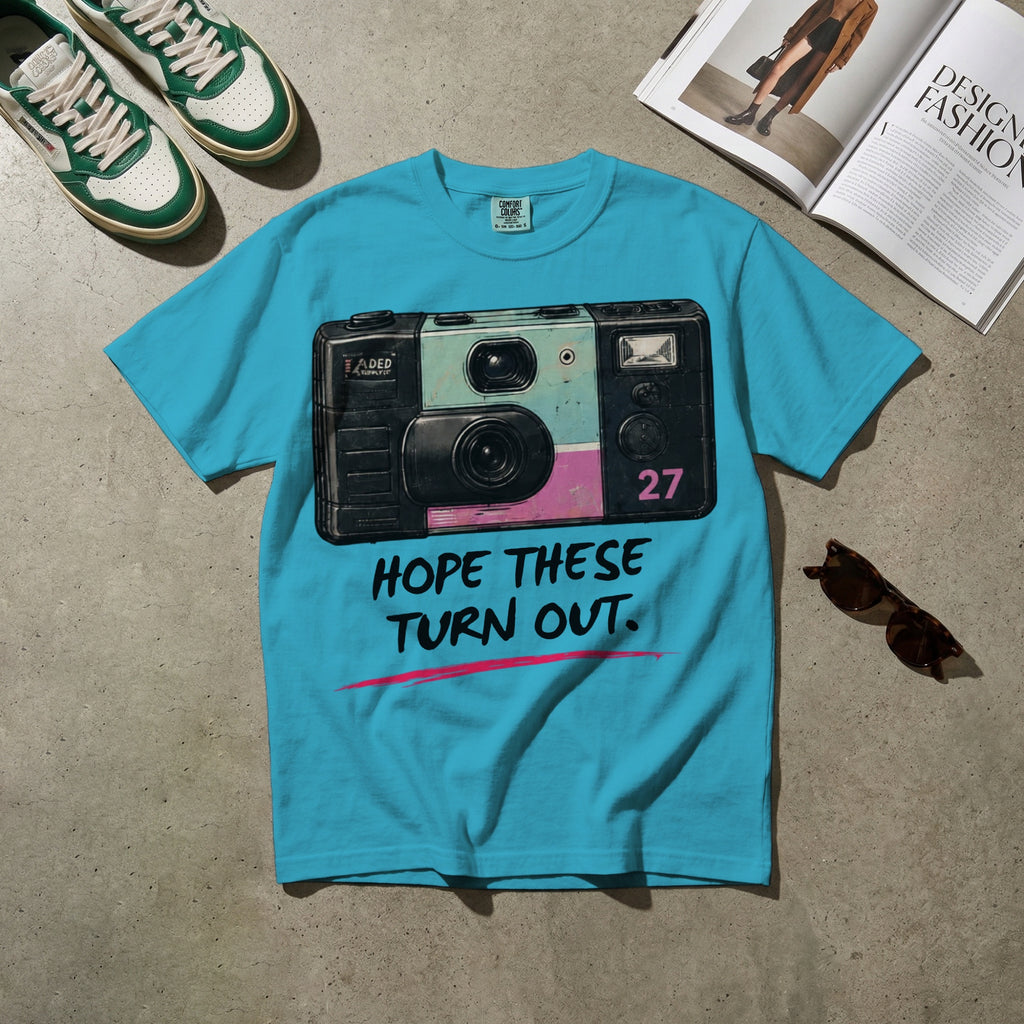 Hope These Turn Out — Vintage 90s Disposable Camera Graphic Tee | Faded Memory Supply