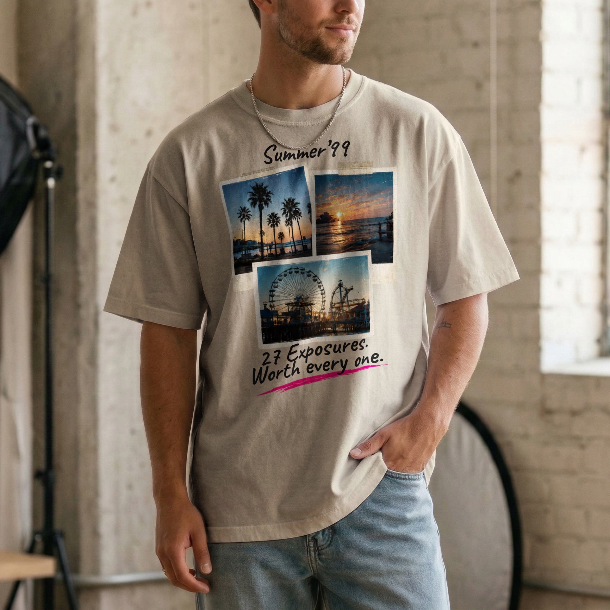 Summer ’99 — Vintage 90s Disposable Camera Graphic Tee | Faded Memory Supply