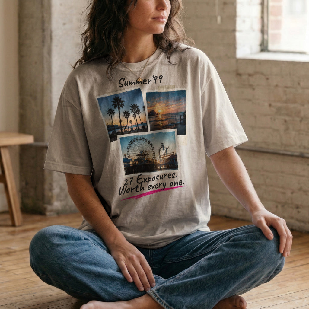 Summer ’99 — Vintage 90s Disposable Camera Graphic Tee | Faded Memory Supply